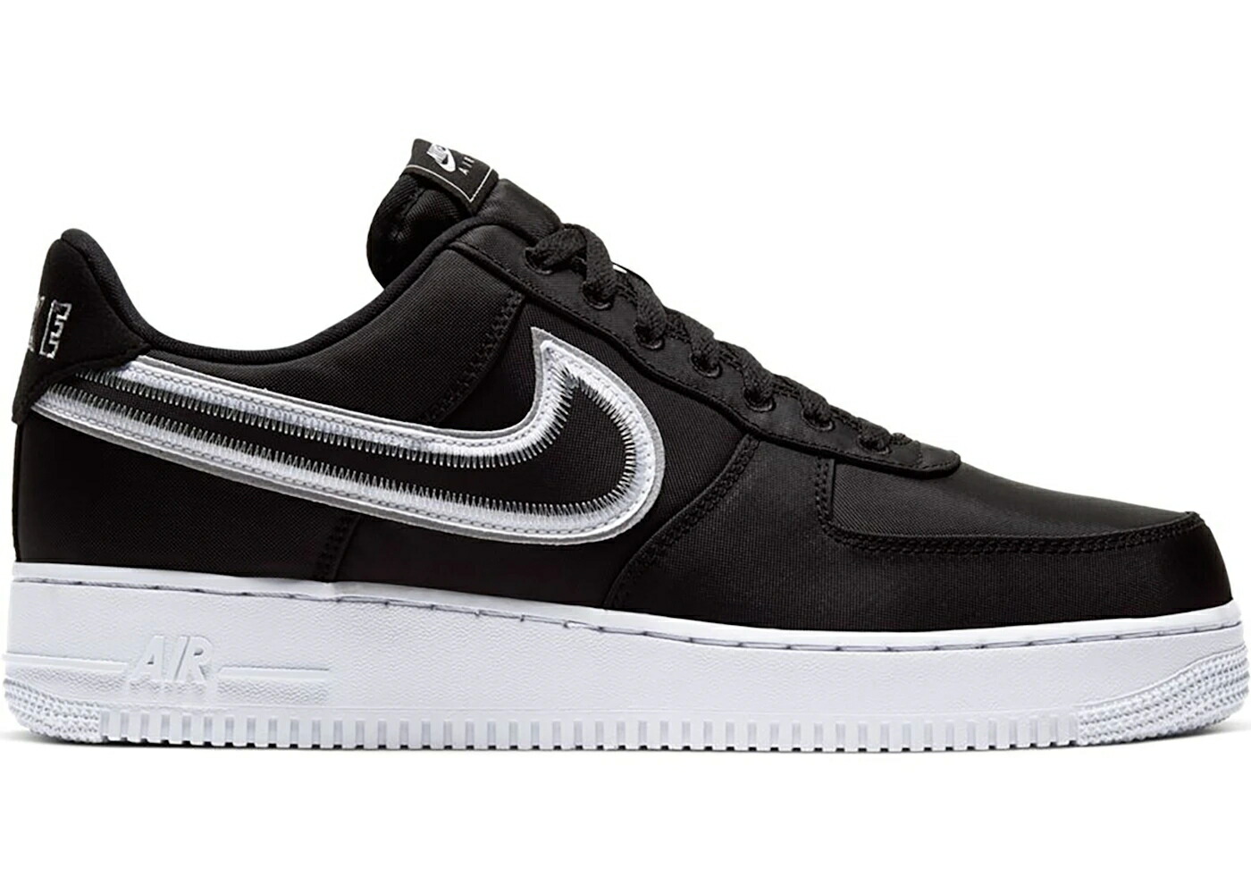 ナイキ リベンジ 黒色 ブラック 灰色 グレー 白色 ホワイト エアフォース スニーカー メンズ NIKE AIR FORCE 1 LOW REVERSE STITCH BLACK / BLACK WOLF GREY WHITE