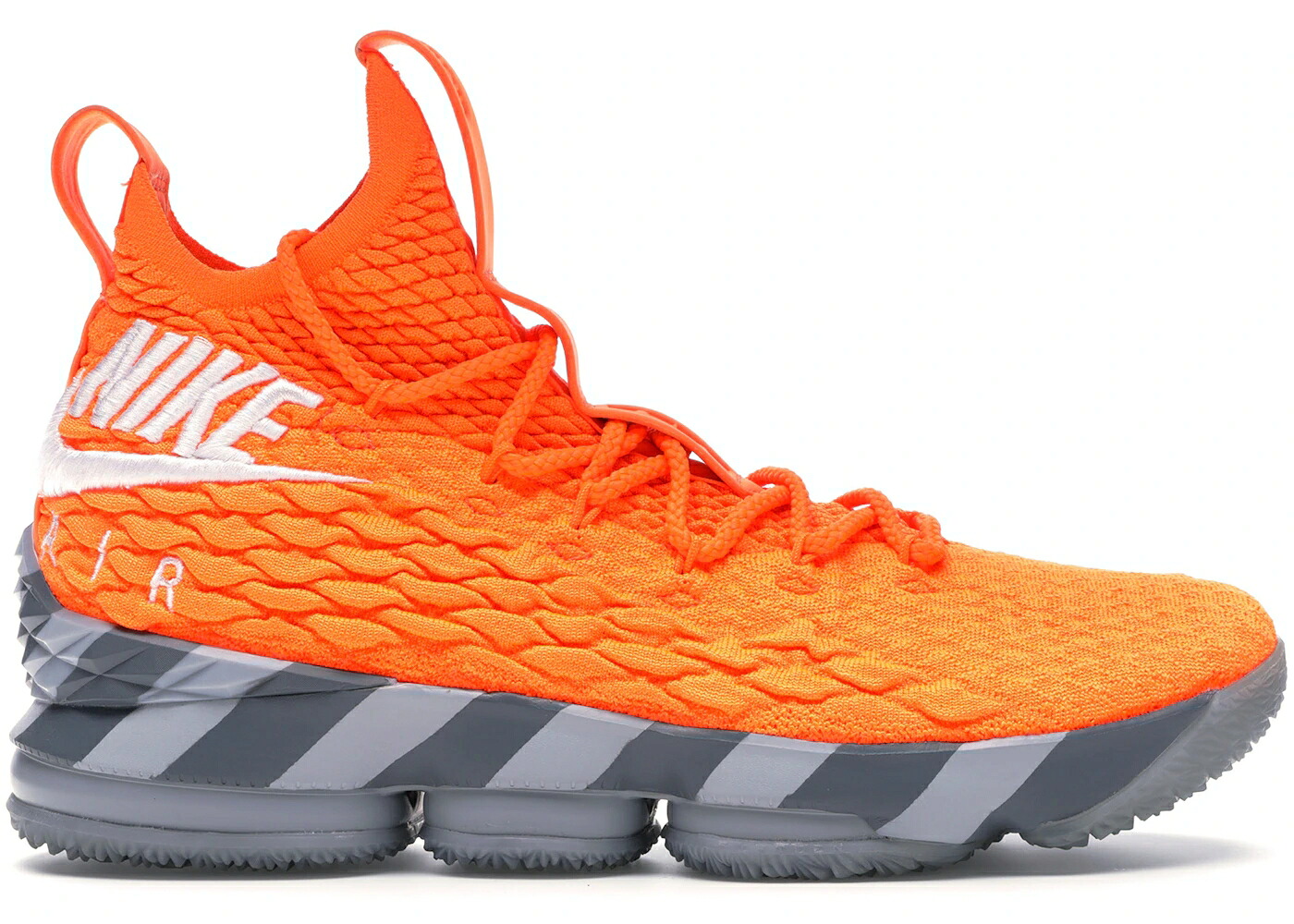 ナイキ レブロン 橙 オレンジ色 ボックス席 白いこと 白いこと 薄墨色 薄墨色 スニーカー メンズ NIKE LEBRON 15 ORANGE BOX / TOTAL ORANGE WHITE MINE GREY メンズ靴-靴