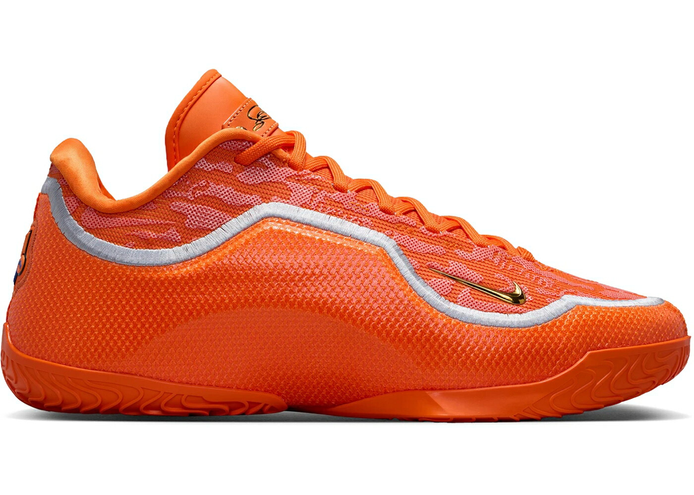 ナイキ レブロン 御徒面子 橙 オレンジ色 ゴールド スニーカー メンズ NIKE LEBRON 23 FK EP SHOE BAG (SOLID OUTSOLE) / SAFETY ORANGE METALLIC GOLD WOLF