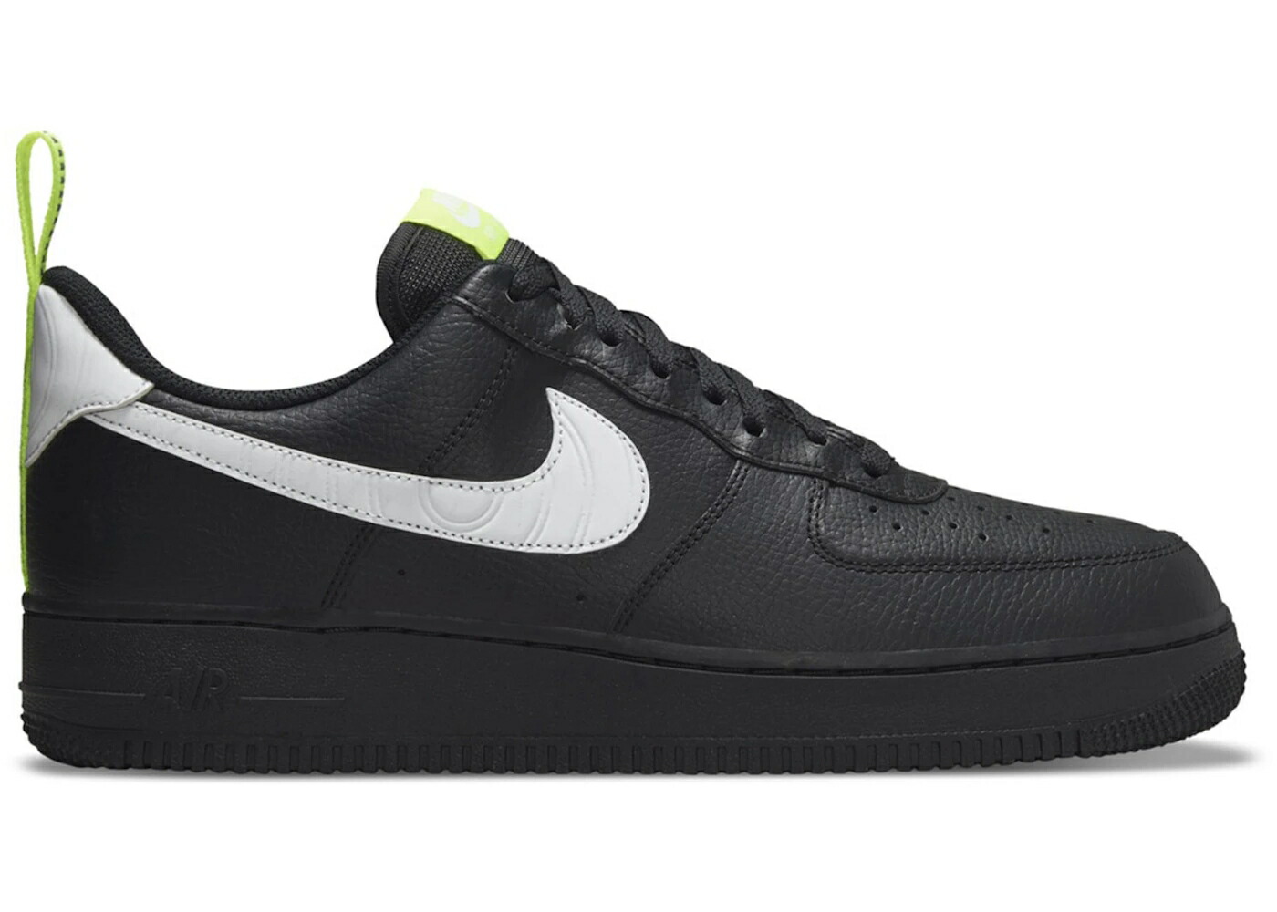 ナイキ 黒色 ブラック 銀色 シルバー 白色 ホワイト エアフォース スニーカー メンズ NIKE AIR FORCE 1 LOW PIVOT POINT BLACK / BLACK VOLT REFLECT SILVER WHITE
