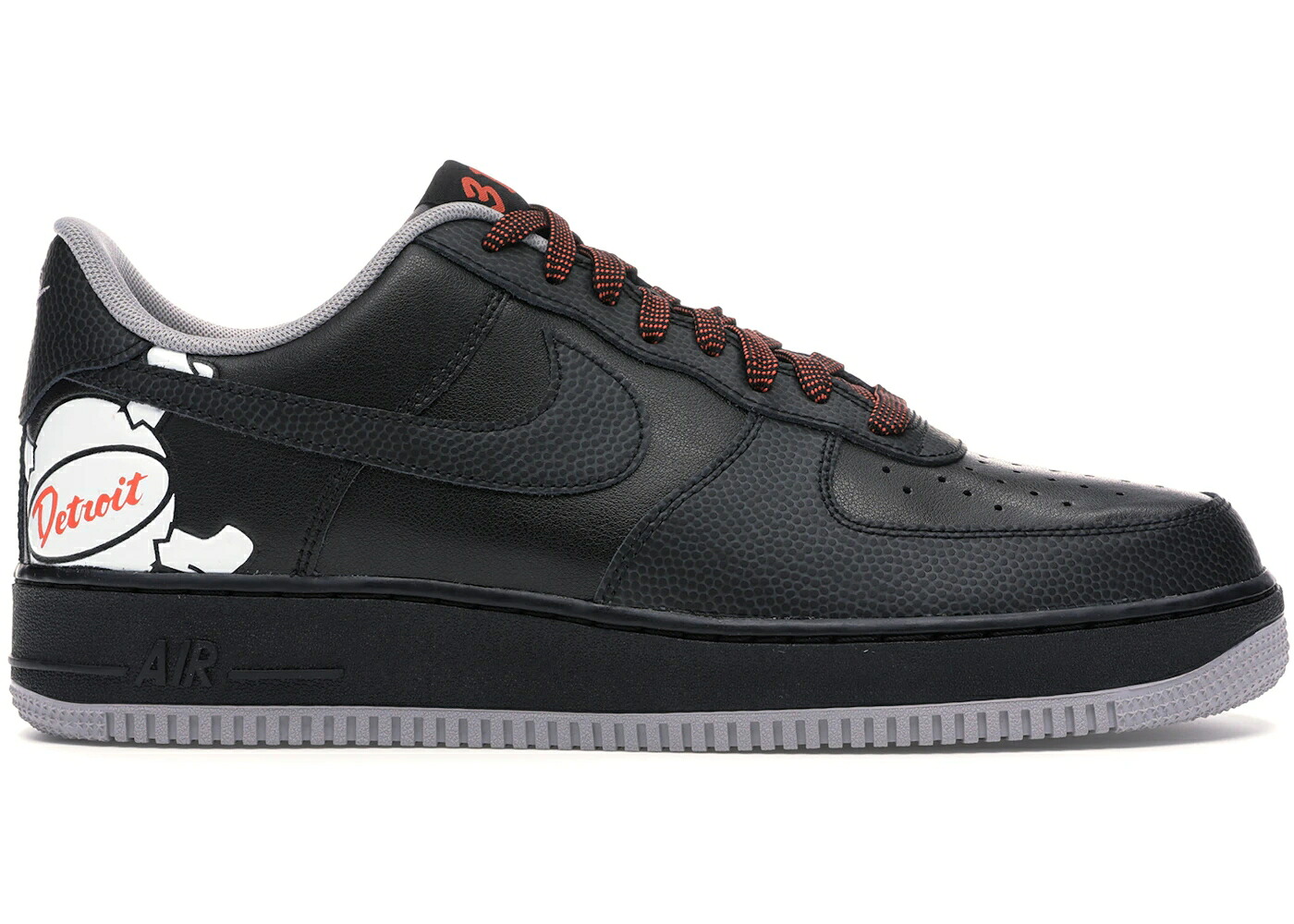ナイキ デトロイト 黒色 ブラック 灰色 グレー ターフ エアフォース スニーカー メンズ NIKE AIR FORCE 1 LOW DETROIT AWAY / BLACK BLACK ATMOSPHERE GREY TURF