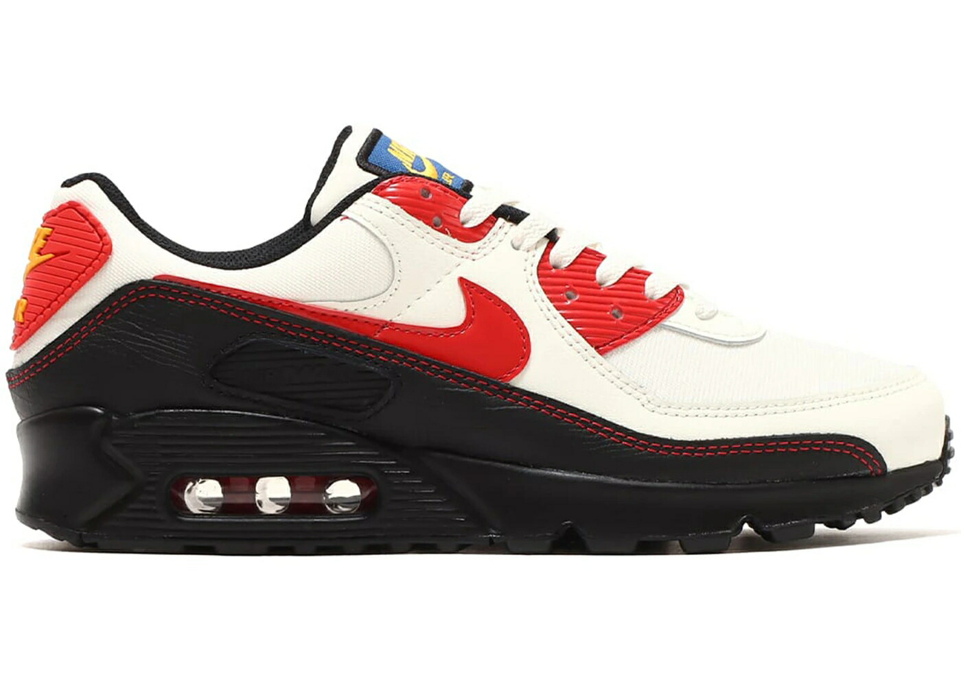 ナイキ マックス 赤 赤いこと 黒いこと 黒いこと エア湖マックス スニーカー メンズ NIKE AIR MAX 90 SE SAIL UNIVERSTIY RED BLACK / SAIL UNIVERSITY RED BLACK