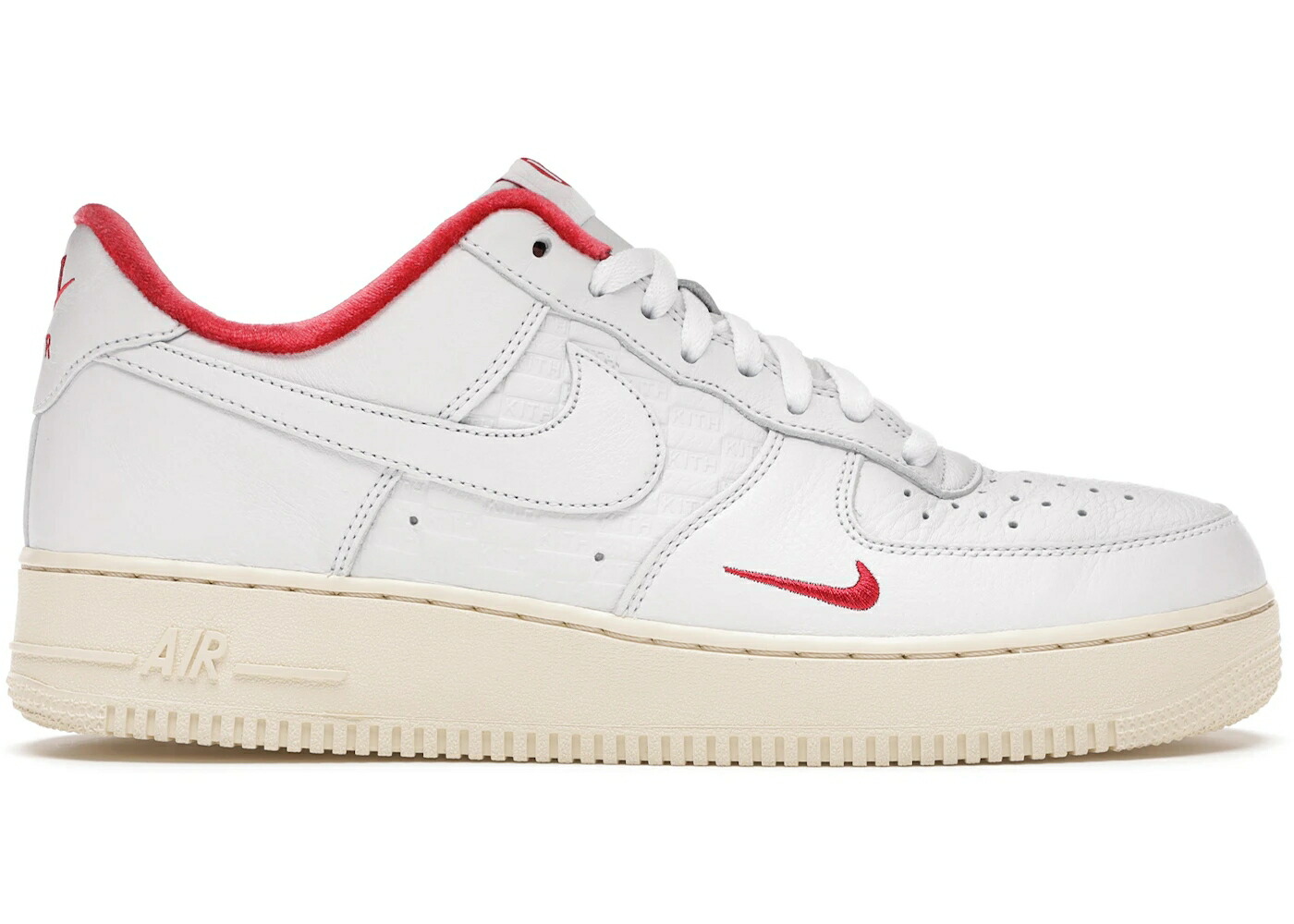 ナイキ 白いこと 白いこと 赤 赤いこと 空軍 スニーカー メンズ NIKE AIR FORCE 1 LOW KITH JAPAN / WHITE RED