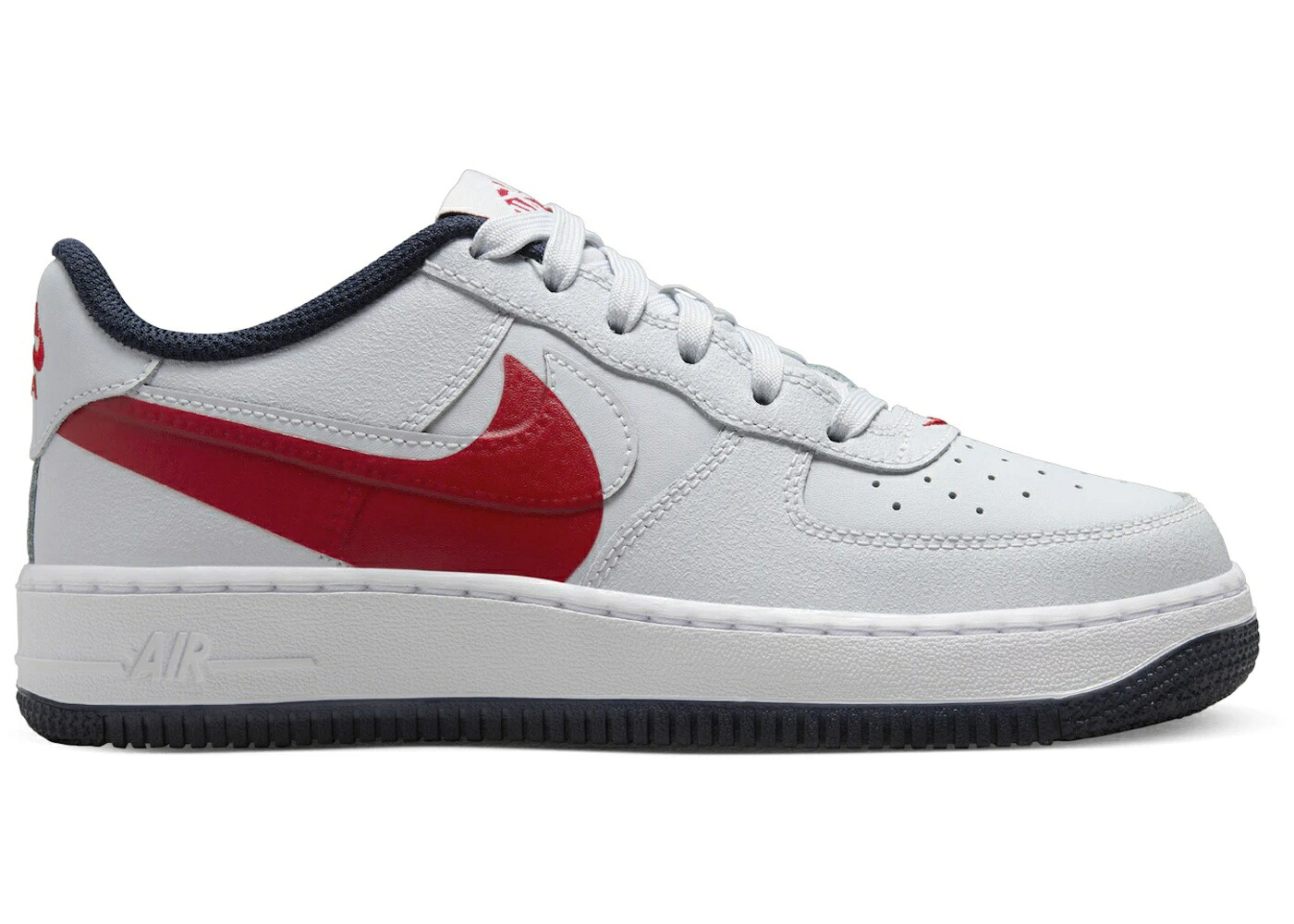 ナイキ 純一無雑 プラチナム 赤 赤いこと 空軍 お坊っちゃん キッズ NIKE AIR FORCE 1 LOW LV8 4 PURE PLATINUM UNIVERSITY RED OBSIDIAN (GS) / PURE PLATINUM UNIVERSITY RED もの言う花 マタニティ スニーカー