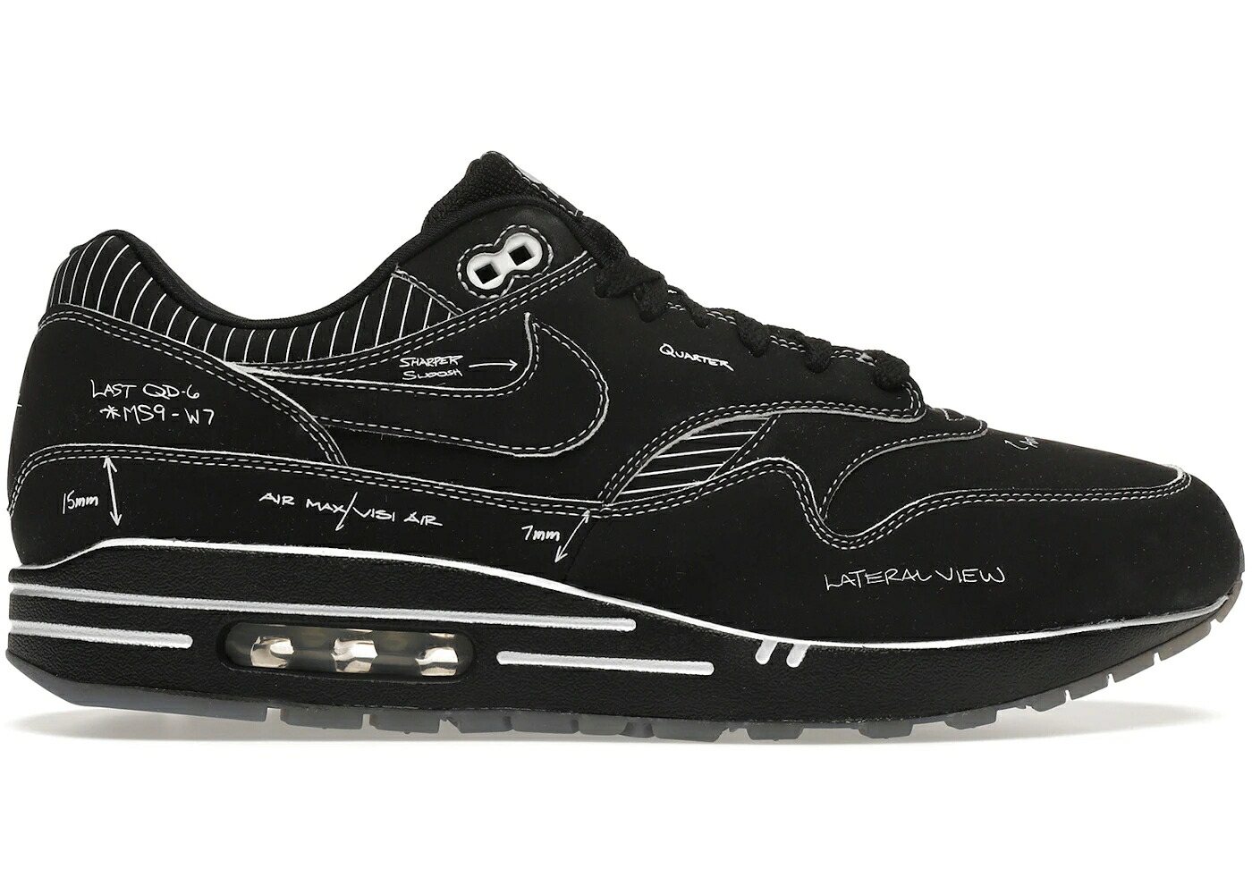 ナイキ マックス 黒いこと 黒いこと 白いこと 白いこと 大気圏マックス スニーカー メンズ NIKE AIR MAX 1 TINKER SKETCH TO SHELF BLACK / BLACK BLACK WHITE