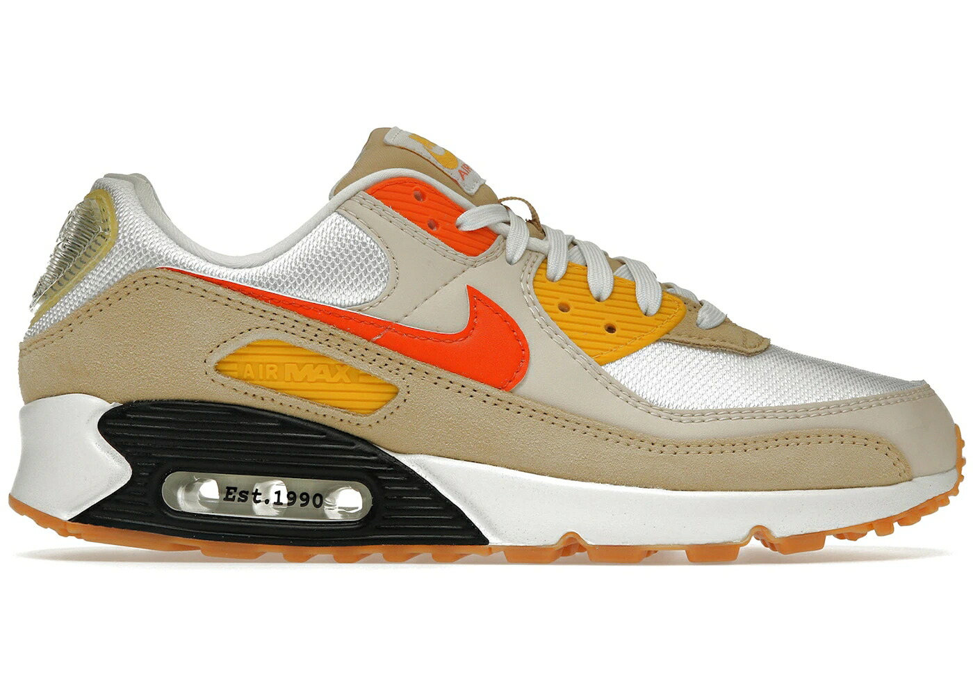 ナイキ マックス 白いこと 白いこと 橙 オレンジ色 エア湖マックス M. スニーカー メンズ NIKE AIR MAX 90 FRANK RUDY / SUMMIT WHITE SAFETY ORANGE