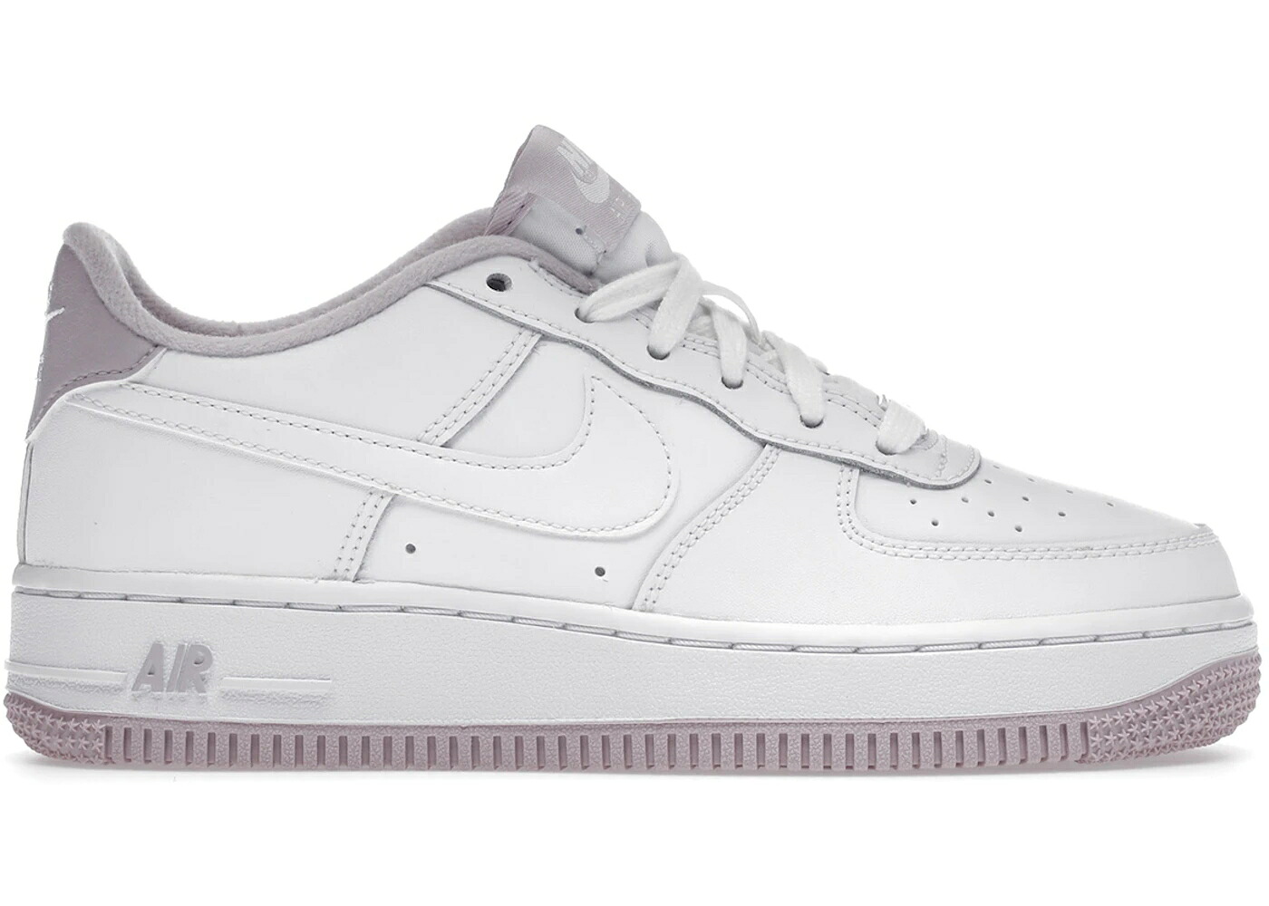 ナイキ 白いこと 白いこと 空軍 お坊っちゃん キッズ NIKE AIR FORCE 1 LOW WHITE ICED LILAC (GS) / WHITE ICED LILAC WHITE もの言う花 マタニティ スニーカー