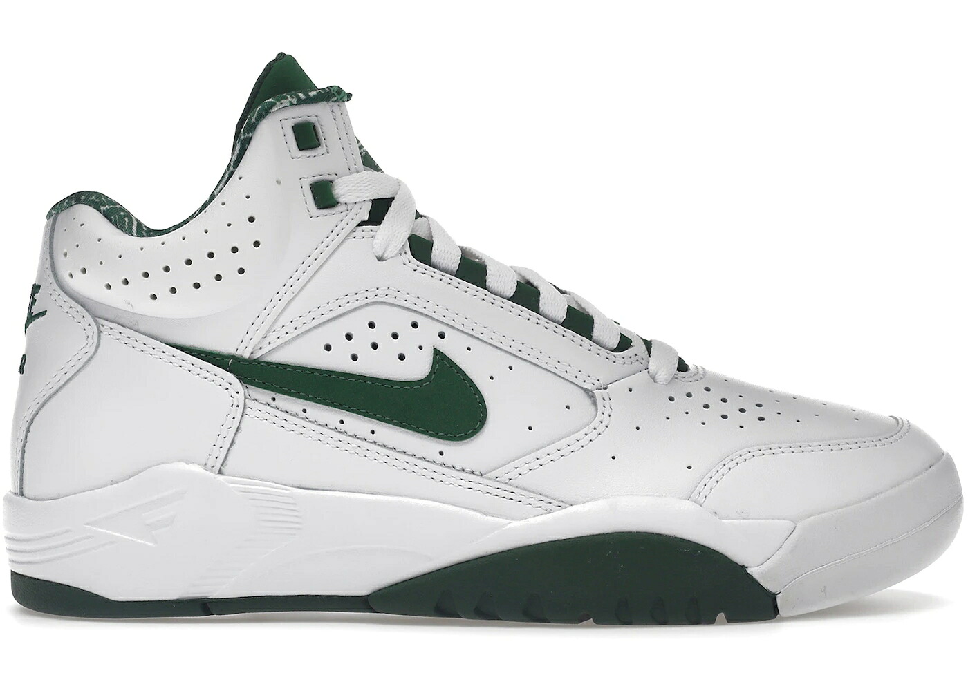 ナイキ 飛行 ともし火 ミッド 緑 緑であること 白いこと 白いこと スニーカー メンズ NIKE AIR FLIGHT LITE II MID GORGE GREEN / WHITE GORGE GREEN