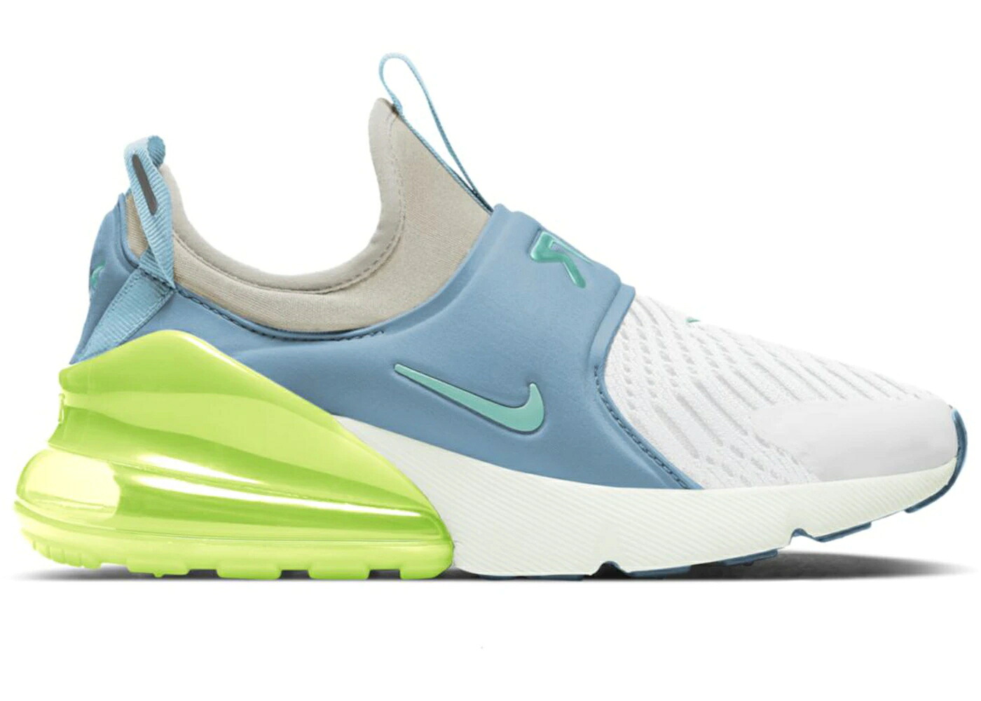 ナイキ マックス 白いこと 白いこと 大気圏マックス お坊っちゃん キッズ NIKE AIR MAX 270 EXTREME CERULEAN TROPICAL TWIST (GS) / LIGHT BONE WHITE CERULEAN もの言う花 マタニティ スニーカー