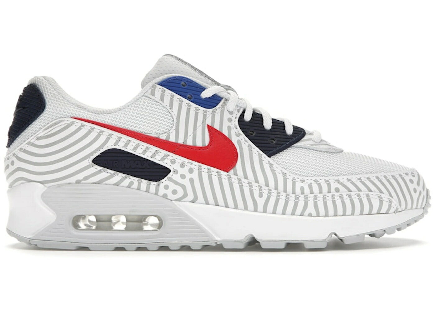 ナイキ マックス 白色 ホワイト 紺色 ネイビー 青色 ブルー エアマックス スニーカー メンズ NIKE AIR MAX 90 EURO TOUR (2020) / WHITE MIDNIGHT NAVY BRIGHT BLUE 56,595円