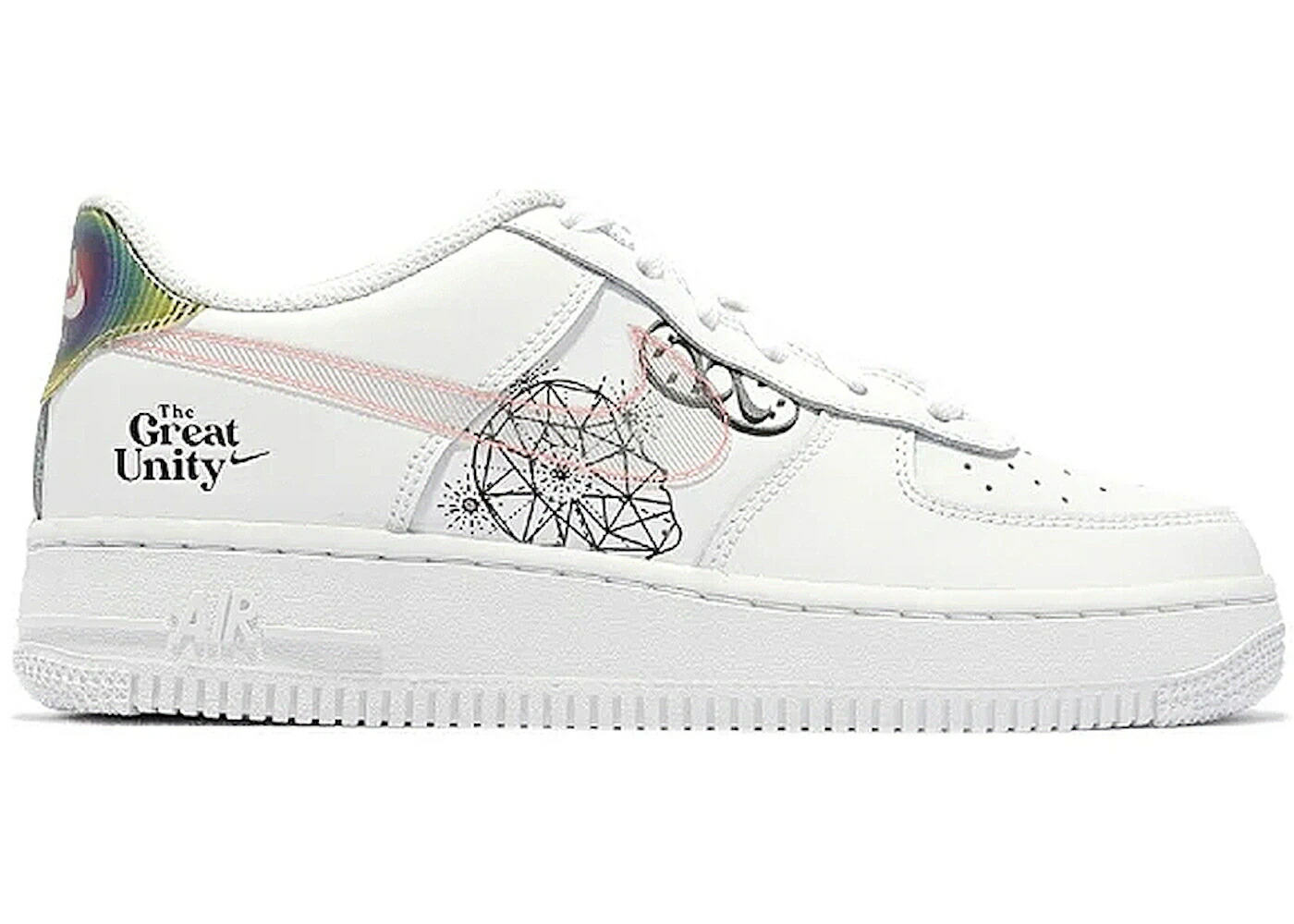 ナイキ 白いこと 白いこと 黒いこと 黒いこと サクラ色 空軍 お坊っちゃん キッズ NIKE AIR FORCE 1 LOW THE GREAT UNITY (GS) / WHITE WHITE BLACK PINK SALT もの言う花 マタニティ スニーカー