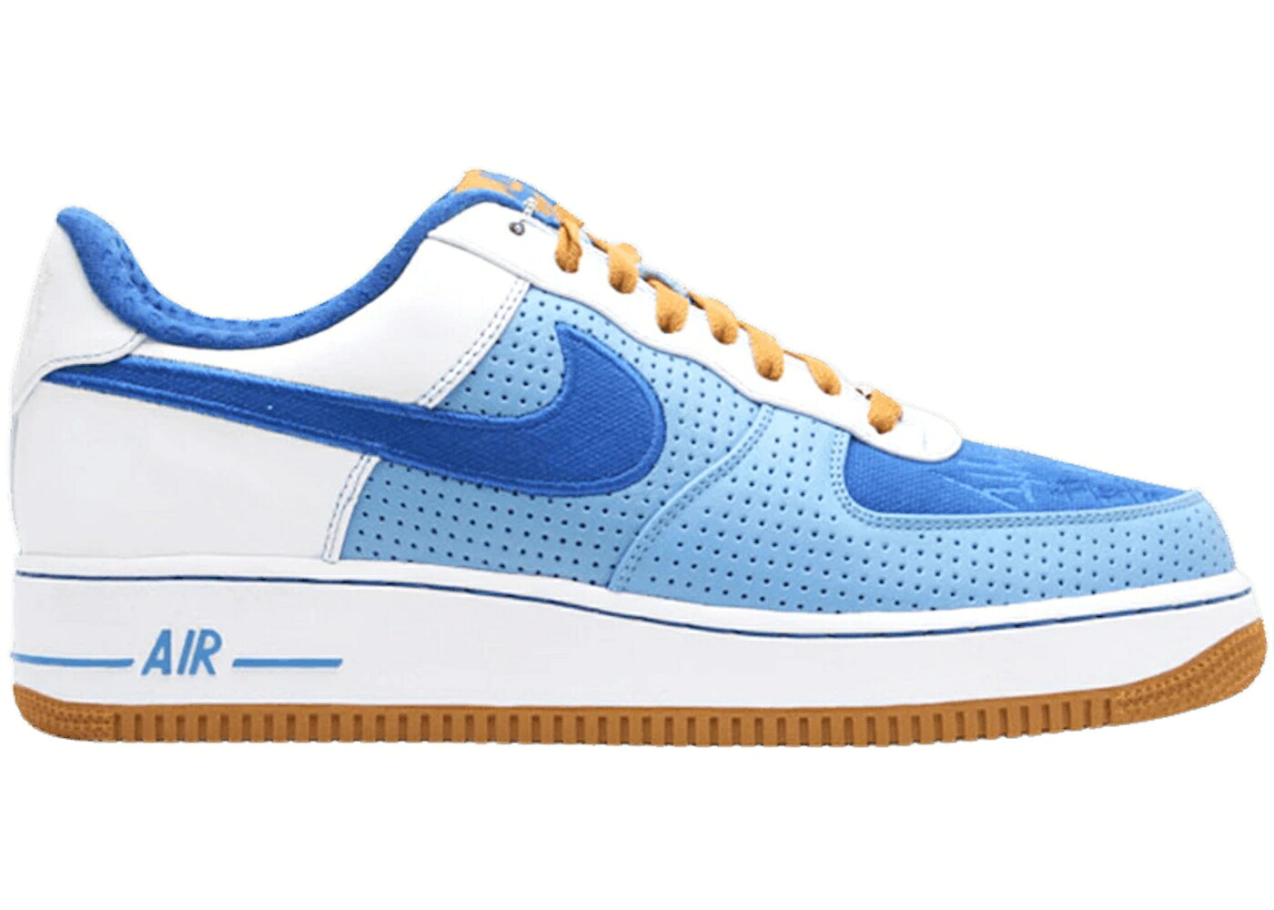 ナイキ 割り増し金 青碧 青碧 空軍 スニーカー メンズ NIKE AIR FORCE 1 LOW 07 PREMIUM PERFORATED LIGHT BLUE / UNIVERSITY BLUE VARSITY ROYAL