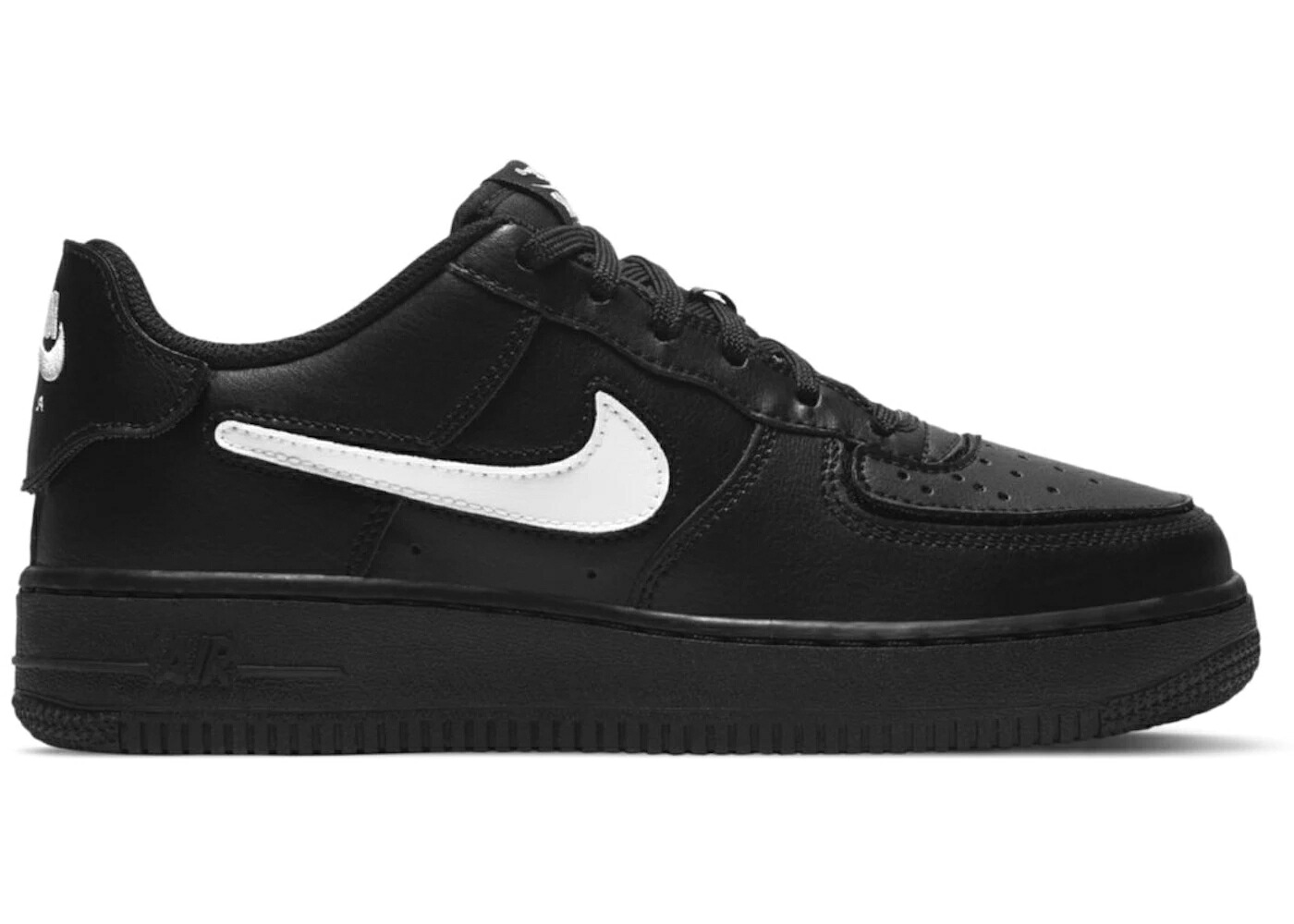 ナイキ 黒いこと 黒いこと 白いこと 白いこと 空軍 お坊っちゃん キッズ NIKE AIR FORCE 1/1 BLACK (GS) / BLACK WHITE もの言う花 マタニティ スニーカー