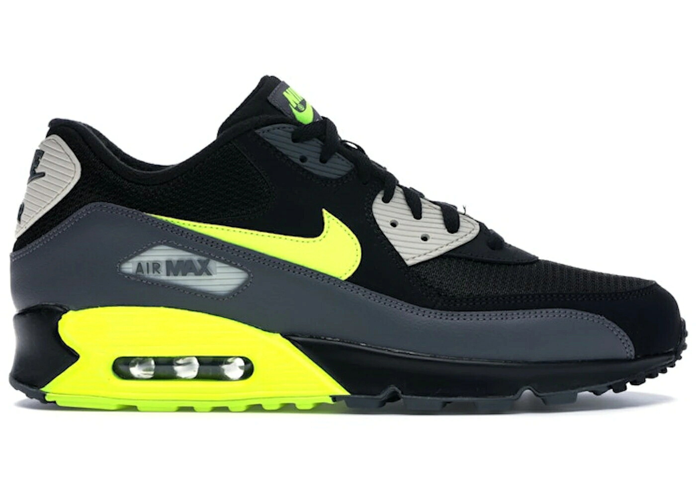 ナイキ マックス 薄墨色 薄墨色 黒いこと 黒いこと エア湖マックス スニーカー メンズ NIKE AIR MAX 90 DARK GREY BLACK VOLT / DARK GREY BLACK LIGHT BONE VOLT