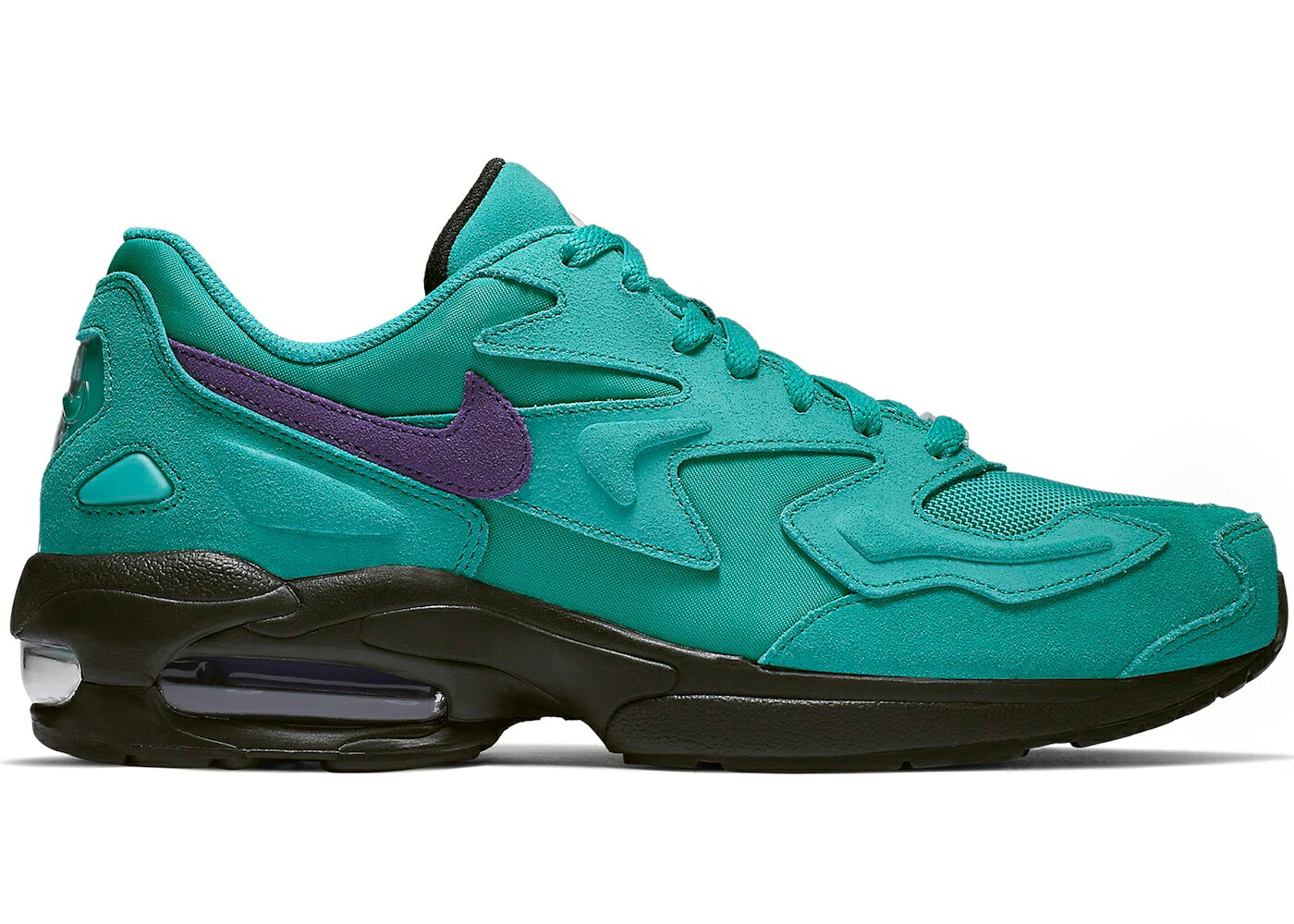 ナイキ 意趣晴らし 厚地の外套 紫 パープル 黒いこと 黒いこと 大気圏マックス2 スニーカー メンズ NIKE AIR MAX2 LIGHT REVERSE GRAPE / SPIRIT TEAL COURT PURPLE BLACK