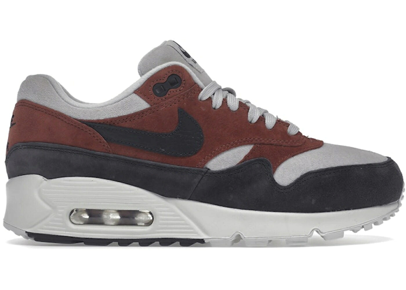 ナイキ マックス 赤 赤いこと 薄墨色 薄墨色 大気圏マックス WOMEN\u0027S スニーカー レディース NIKE AIR MAX 90/1 RED SEPIA OIL GREY (WOMEN\u0027S) / RED SEPIA OIL GREY VAST GREY