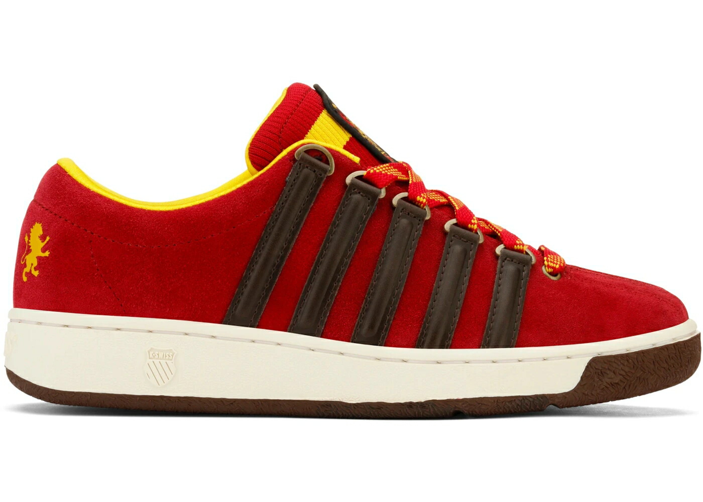 ケースイス クラシック 赤 レッド 黄色 イエロー 茶色 ブラウン スニーカー メンズ K-SWISS CLASSIC 2000 HARRY POTTER GRYFFINDOR / RED YELLOW BROWN