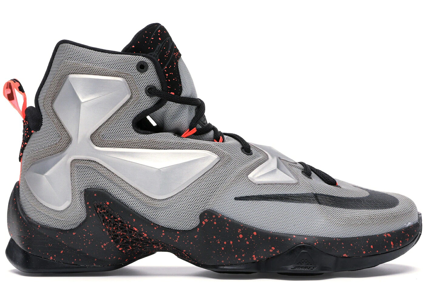 ナイキ レブロン サー青少年 しろがね色 しろがね色 活動力 スニーカー メンズ NIKE LEBRON 13 LAVA / METALLIC SILVER ENERGY HYPER