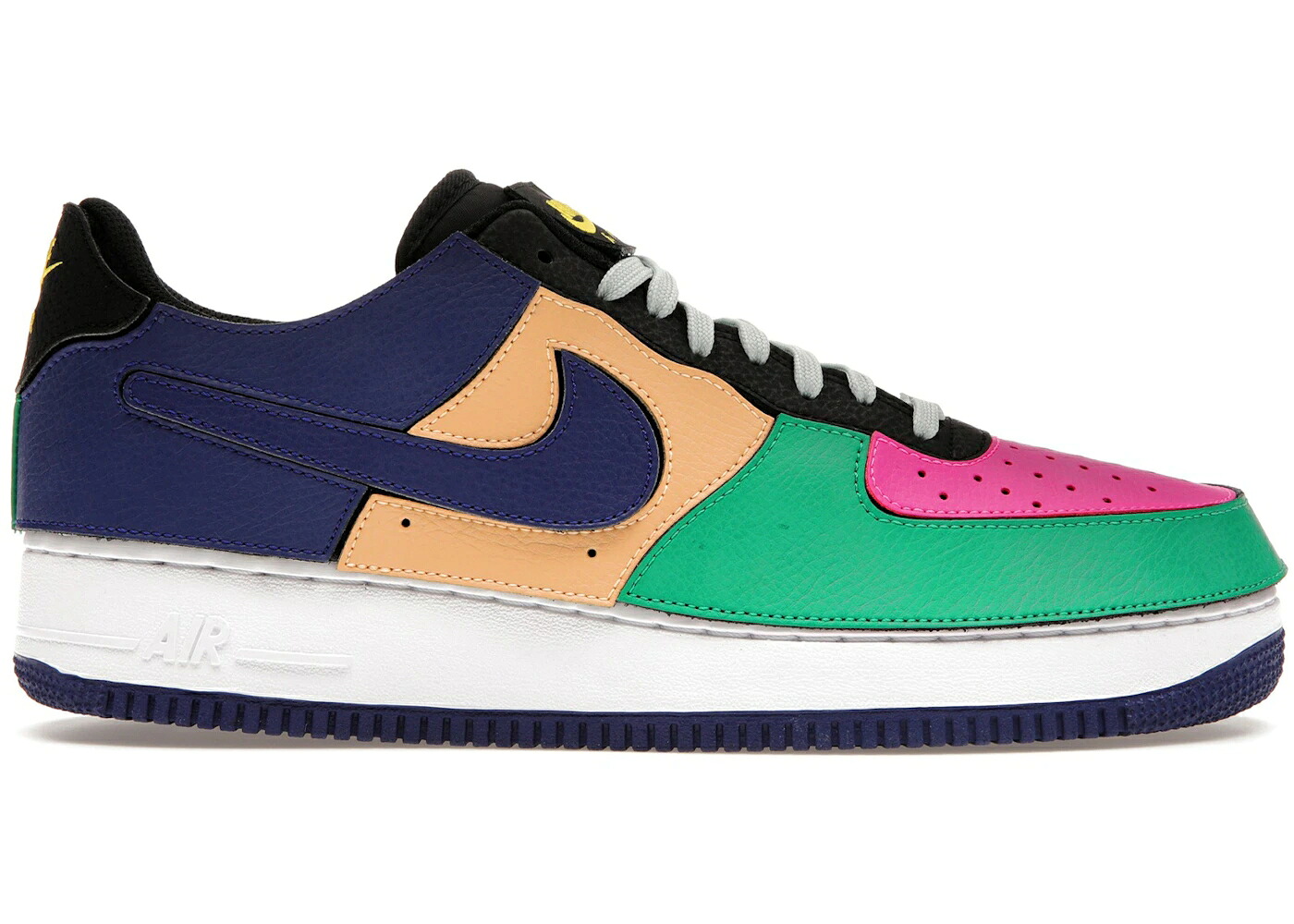 ナイキ 黒いこと 黒いこと 橙 オレンジ色 空軍 スニーカー メンズ NIKE AIR FORCE 1/1 MULTI / BLACK LETHAL FUCHSIA ORANGE