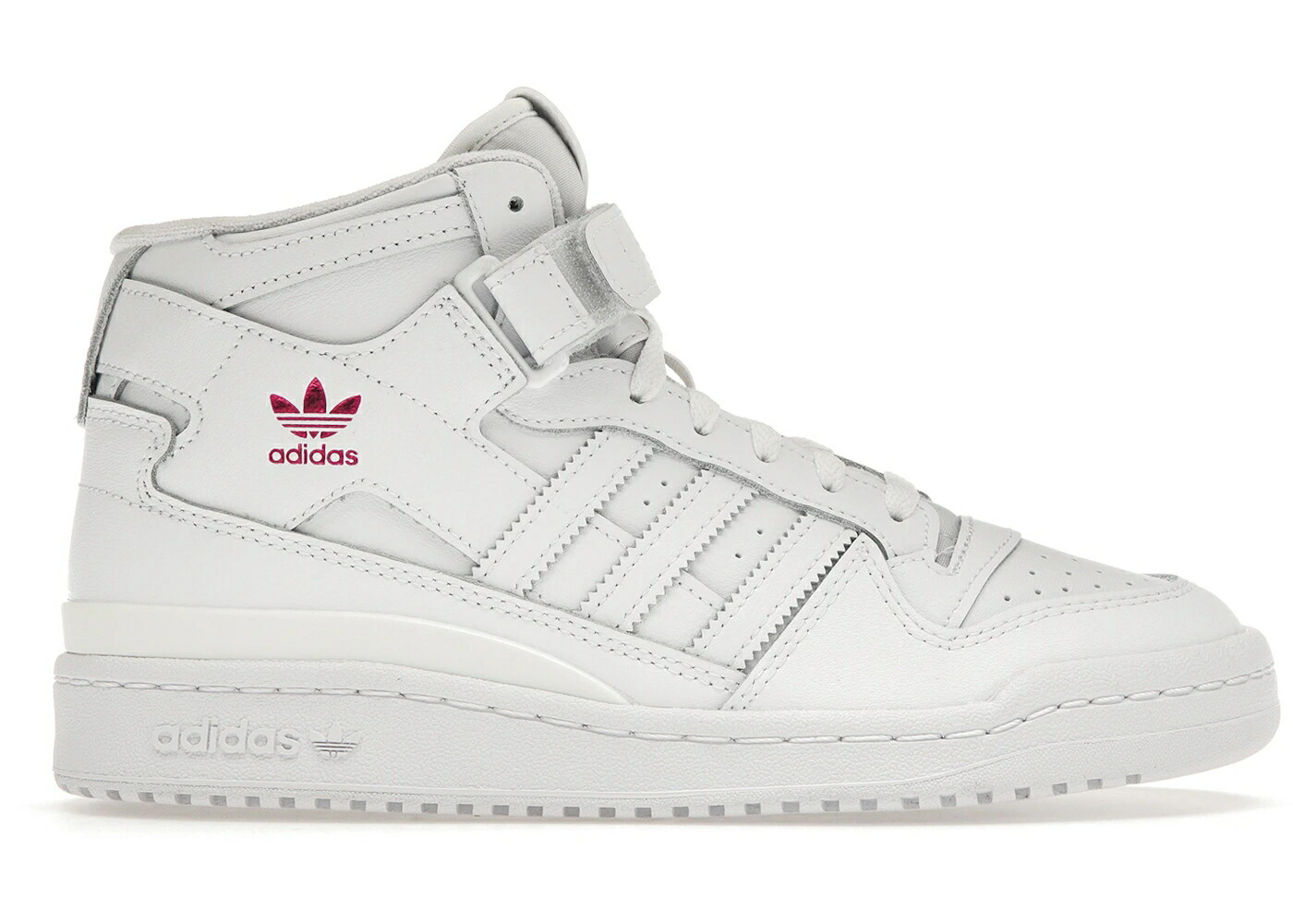 アディダス フォーラム ミッド 白色 ホワイト ショック ピンク WOMEN'S スニーカー レディース ADIDAS FORUM MID WHITE SHOCK PINK (WOMEN'S) / CLOUD WHITE CLOUD WHITE SHOCK|スニケス