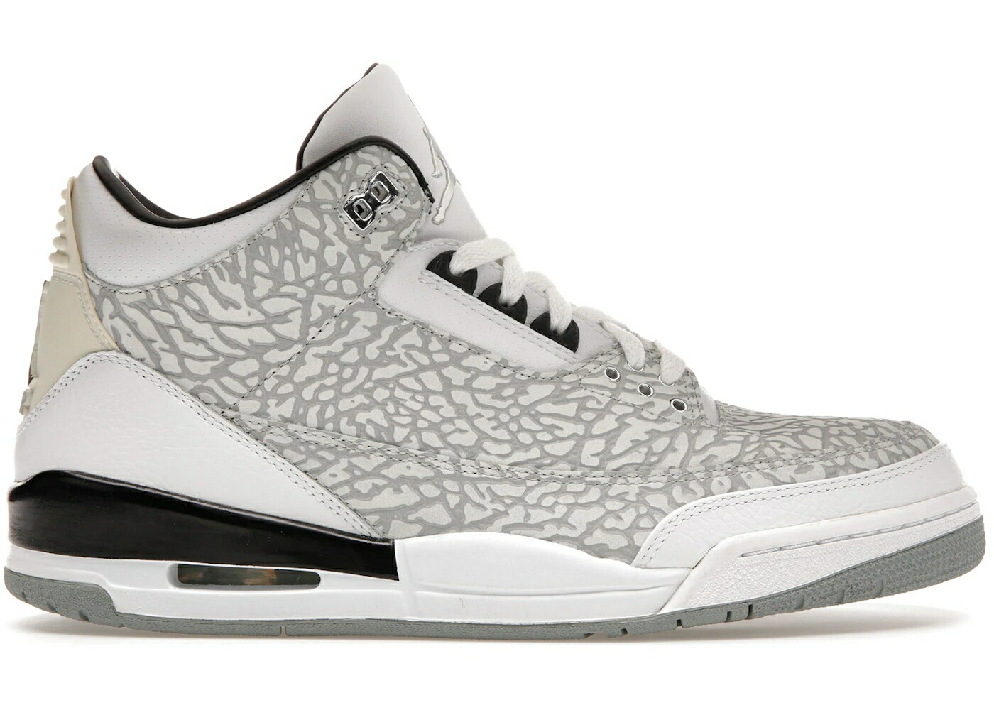 ナイキ ジョーダン 白色 ホワイト 黒色 ブラック スニーカー メンズ JORDAN 3 RETRO WHITE FLIP / WHITE CHROME BLACK