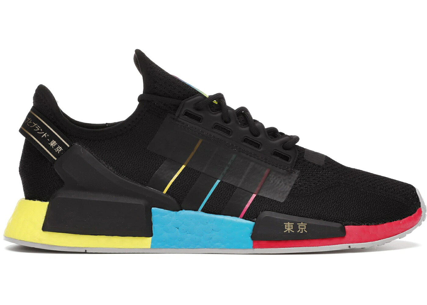 アディダス 中核グループ 黒いこと 黒いこと サクラ色 アクア スニーカー メンズ ADIDAS NMD R1 V2 TOKYO NIGHTS / CORE BLACK BOLD PINK BOLD AQUA