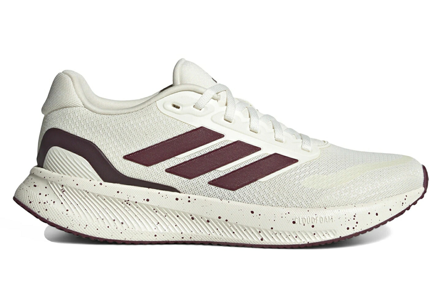 アディダス 白色 ホワイト マルーン コア 黒色 ブラック WOMEN'S スニーカー レディース ADIDAS RUNFALCON 5 OFF WHITE MAROON (WOMEN'S) / OFF WHITE MAROON CORE BLACK