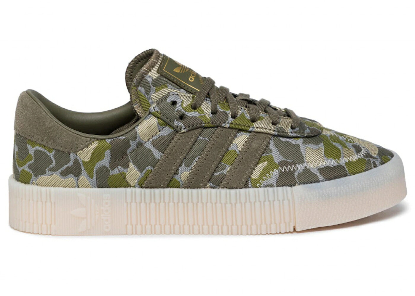 アディダス オリーブ 家鴨柄 しろがね色 しろがね色 カーキ テック WOMEN\u0027S スニーカー レディース ADIDAS SAMBAROSE OLIVE CAMO (WOMEN\u0027S) / ASH SILVER RAW KHAKI TECH OLIVE