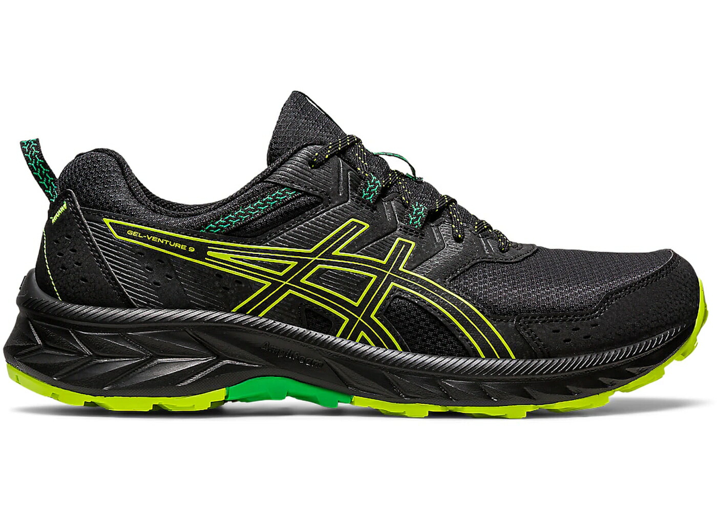 アシックス 黒いこと 黒いこと 菩提樹 スニーカー メンズ ASICS GEL-VENTURE 9 BLACK LIME ZEST / BLACK LIME ZEST