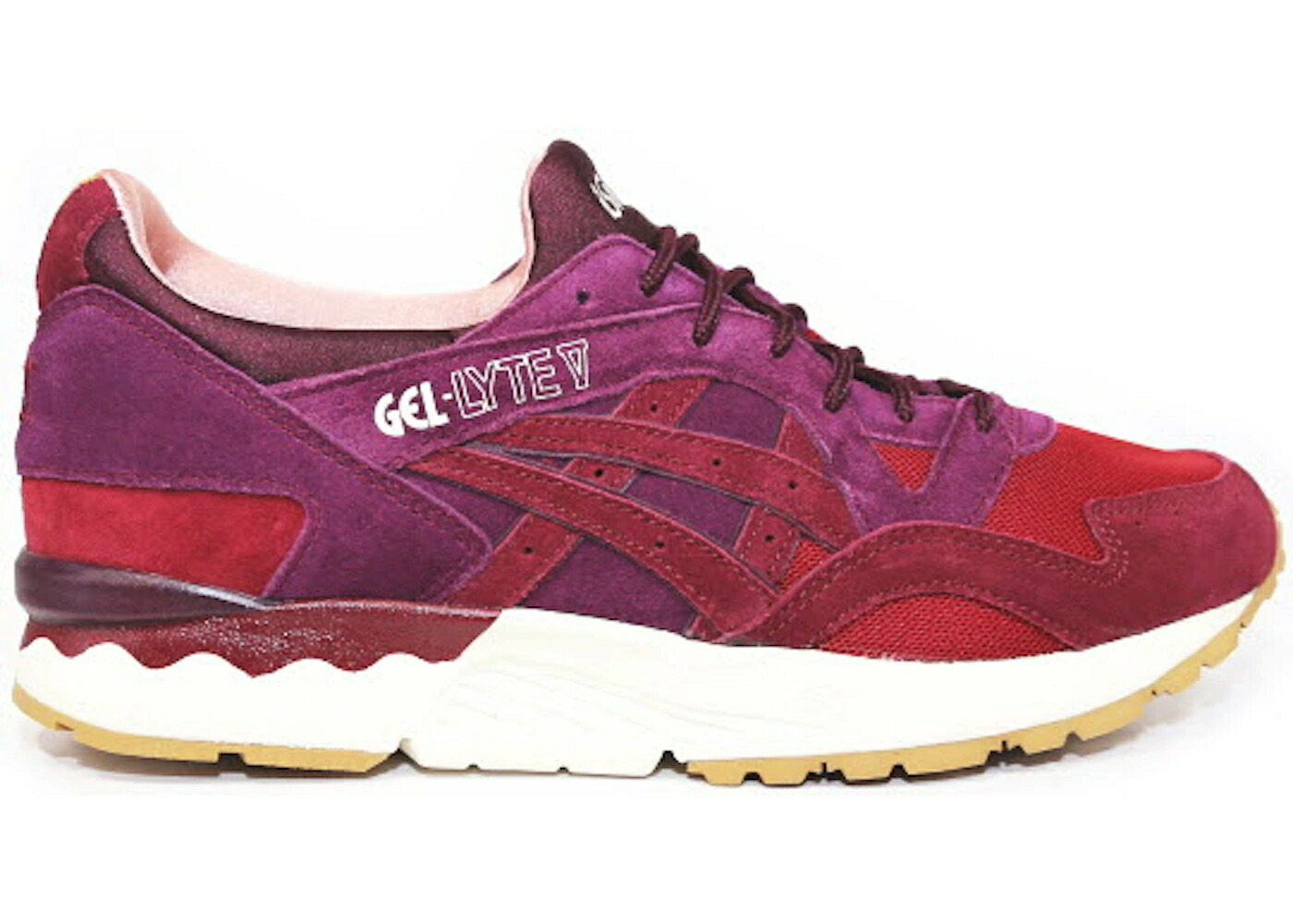 アシックス 先だつもの点火装置 サクラ色 赤 赤いこと 白いこと 白いこと スニーカー メンズ ASICS GEL-LYTE V MITA SNEAKERS DRIED ROSE / ROSE RED WHITE
