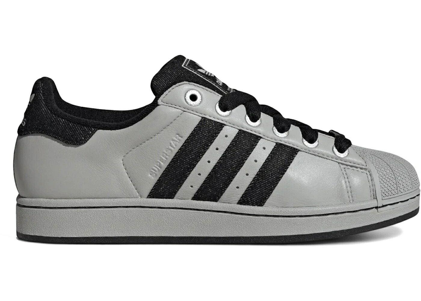アディダス スーパースター 灰色 グレー 黒色 ブラック デニム コア スニーカー メンズ ADIDAS SUPERSTAR II GREY BLACK DENIM / GREY CORE BLACK GREY