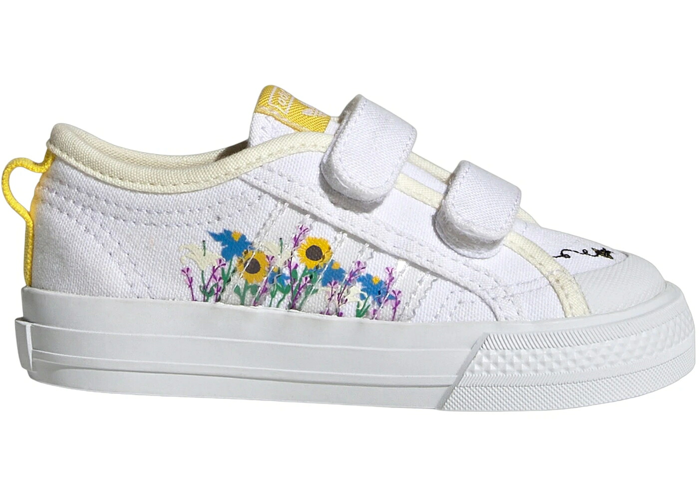 アディダス 白いこと 白いこと 黄味がかった 黄色 お坊っちゃん キッズ ADIDAS NIZZA CLOUD WHITE YELLOW OFF (TD) / CLOUD WHITE YELLOW OFF WHITE