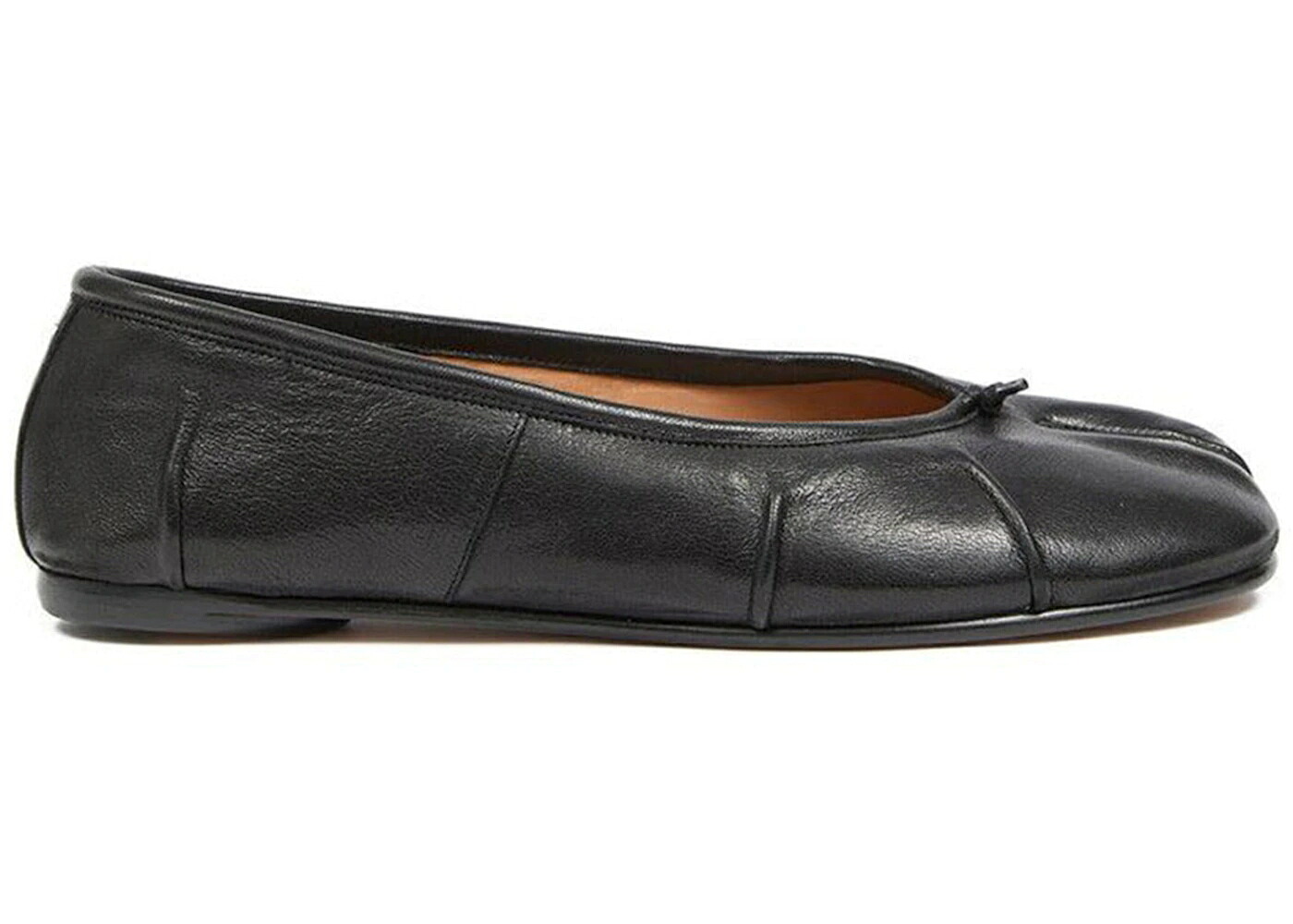 メゾンマルジェラ 女性バレエダンサー 黒いこと 黒いこと なめし革 スニーカー メンズ MAISON MARGIELA MAISON MARGIELA TABI BALLERINA FLAT BLACK NAPPA LEATHER /