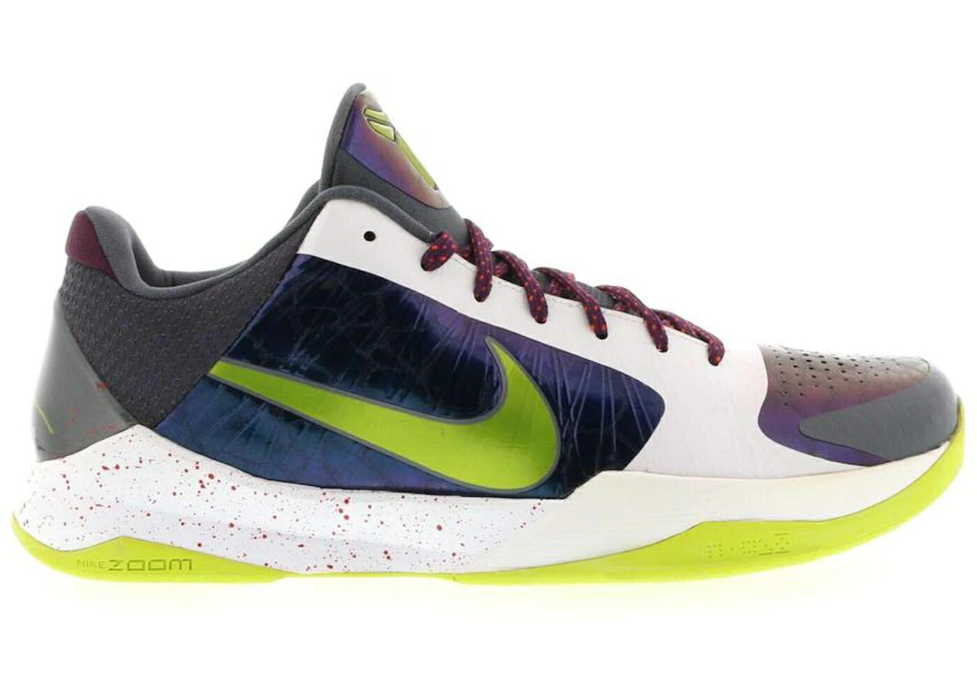 ナイキ コービー 紫 パープル 白色 ホワイト 黒色 ブラック スニーカー メンズ NIKE KOBE 5 JOKER (CHAOS) / PURPLE CYBER WHITE BLACK｜スニケス