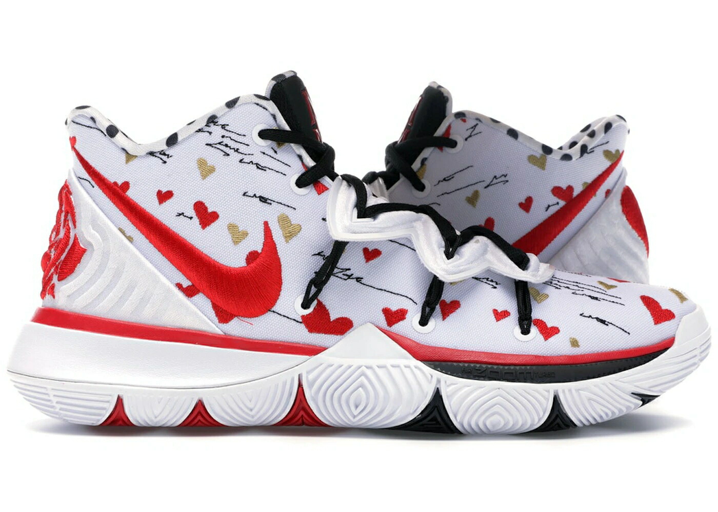 ナイキ カイリー 靴 スニーカー 白色 ホワイト 赤 レッド 黒色 ブラック メンズ NIKE KYRIE 5 SNEAKER ROOM MOM WHITE / WHITE RED BLACK