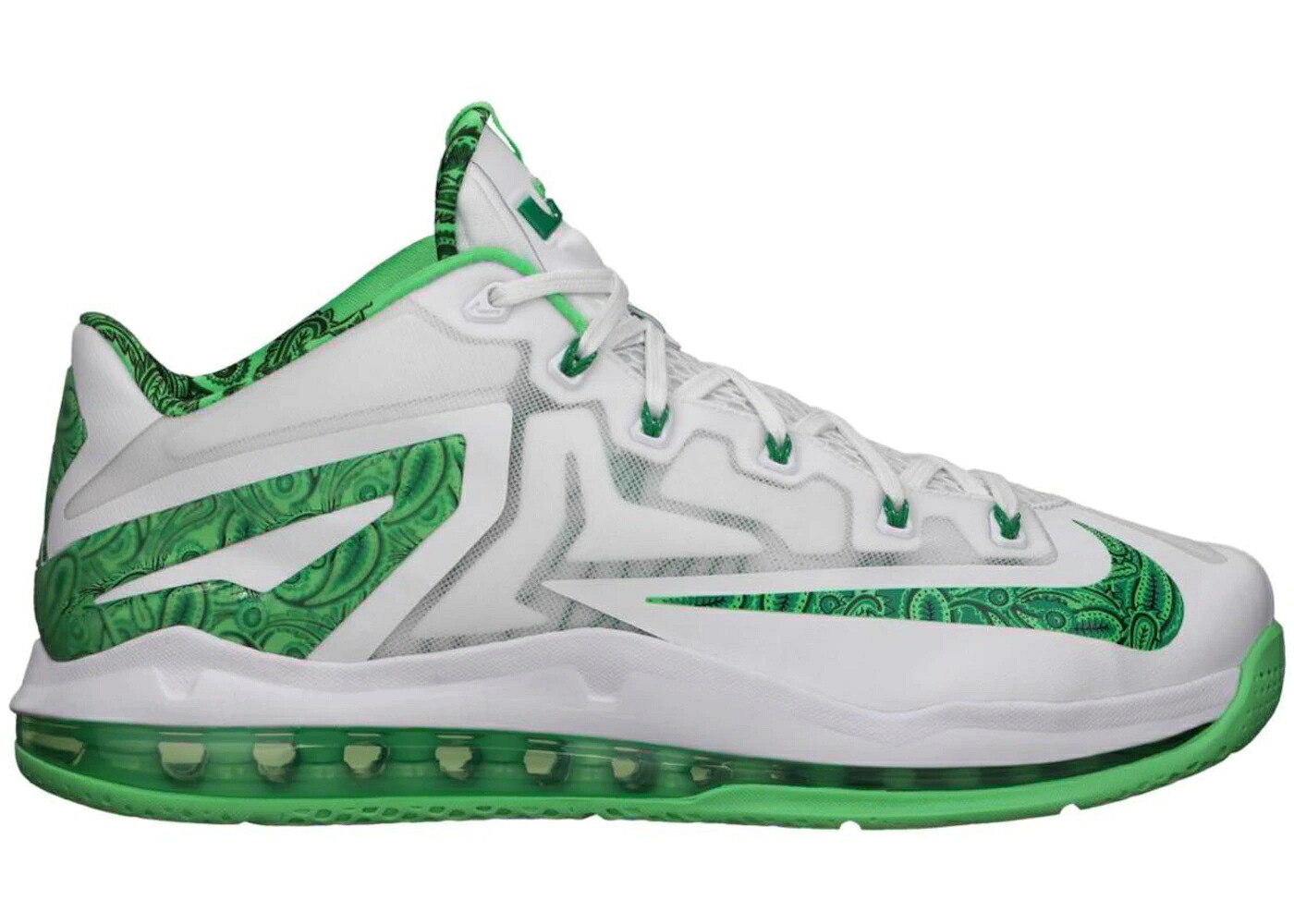ナイキ レブロン 白いこと 白いこと 緑 緑であること スニーカー メンズ NIKE LEBRON 11 LOW EASTER / WHITE GREEN METALLIC