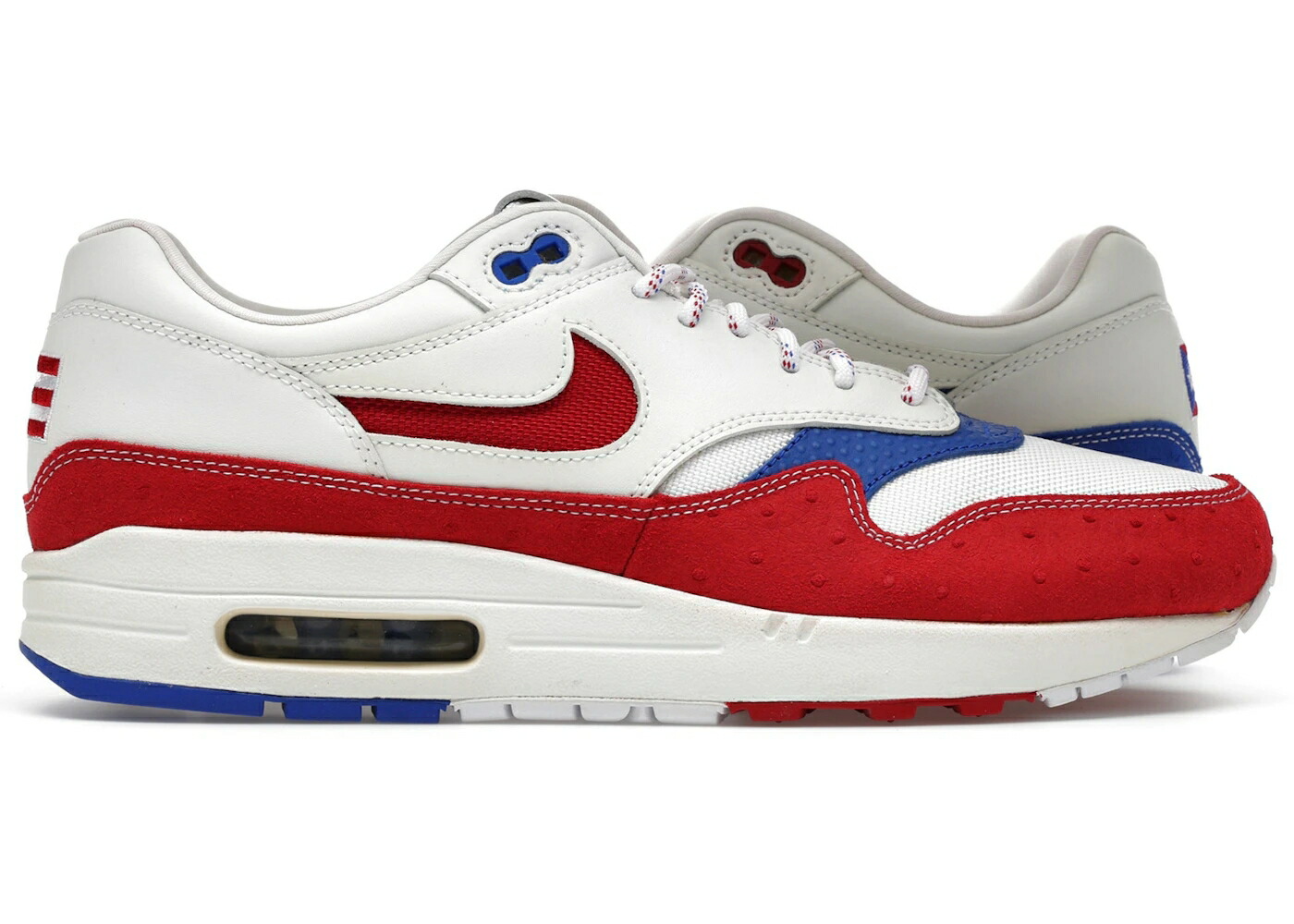 ナイキ マックス 白色 ホワイト 赤 レッド 青色 ブルー エアマックス スニーカー メンズ NIKE AIR MAX 1 PUERTO RICO (2019) / WHITE GYM RED RACER BLUE