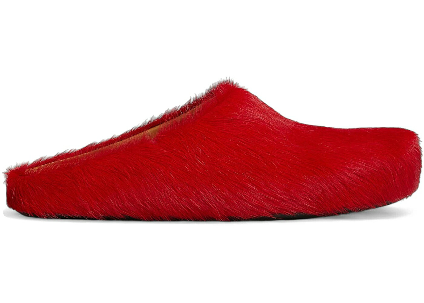 マルニ 赤 赤いこと スニーカー メンズ MARNI LONG HAIR CALFSKIN FUSSBETT SABOT MULE RED /