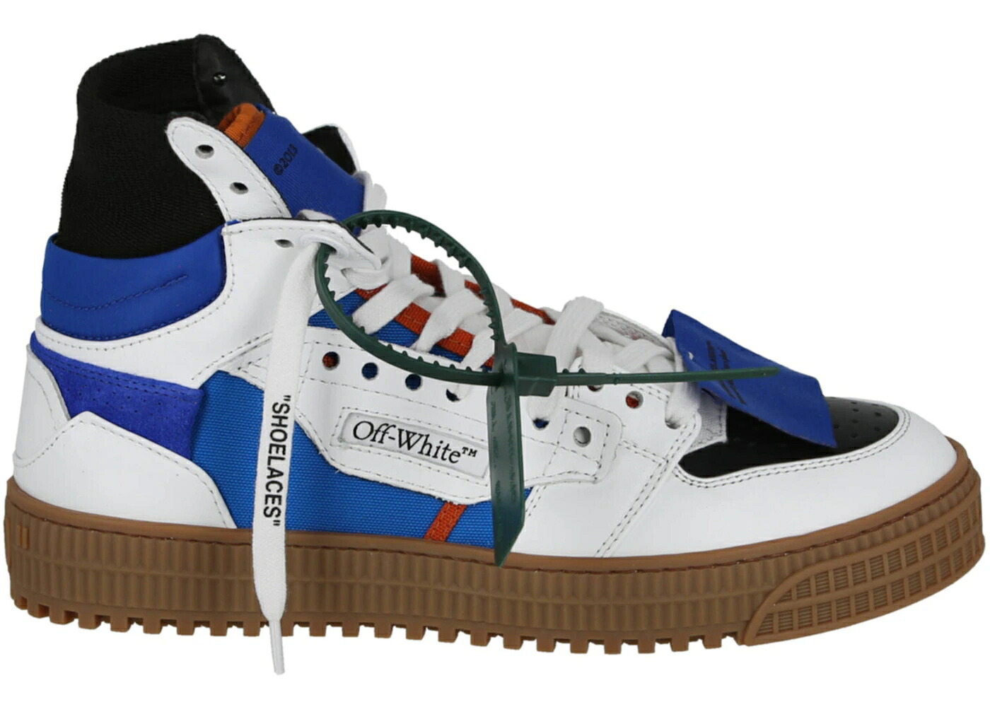 象牙色 靴 スニーカー 白いこと 白いこと 青味 青み 3.0 メンズ OFF-WHITE OFF-COURT HIGH-TOP SNEAKER WHITE BLUE / WHITE BLUE