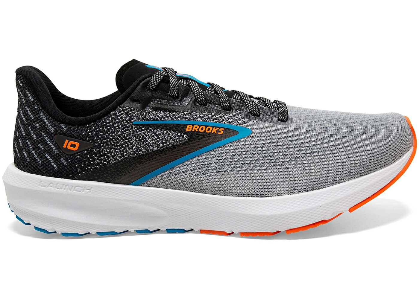 ブルックス 黒いこと 黒いこと 薄墨色 薄墨色 橙 オレンジ色 スニーカー メンズ BROOKS LAUNCH 10 BLACK GREY ORANGE CLOWN FISH / BLACK GREY ORANGE CLOWN FISH