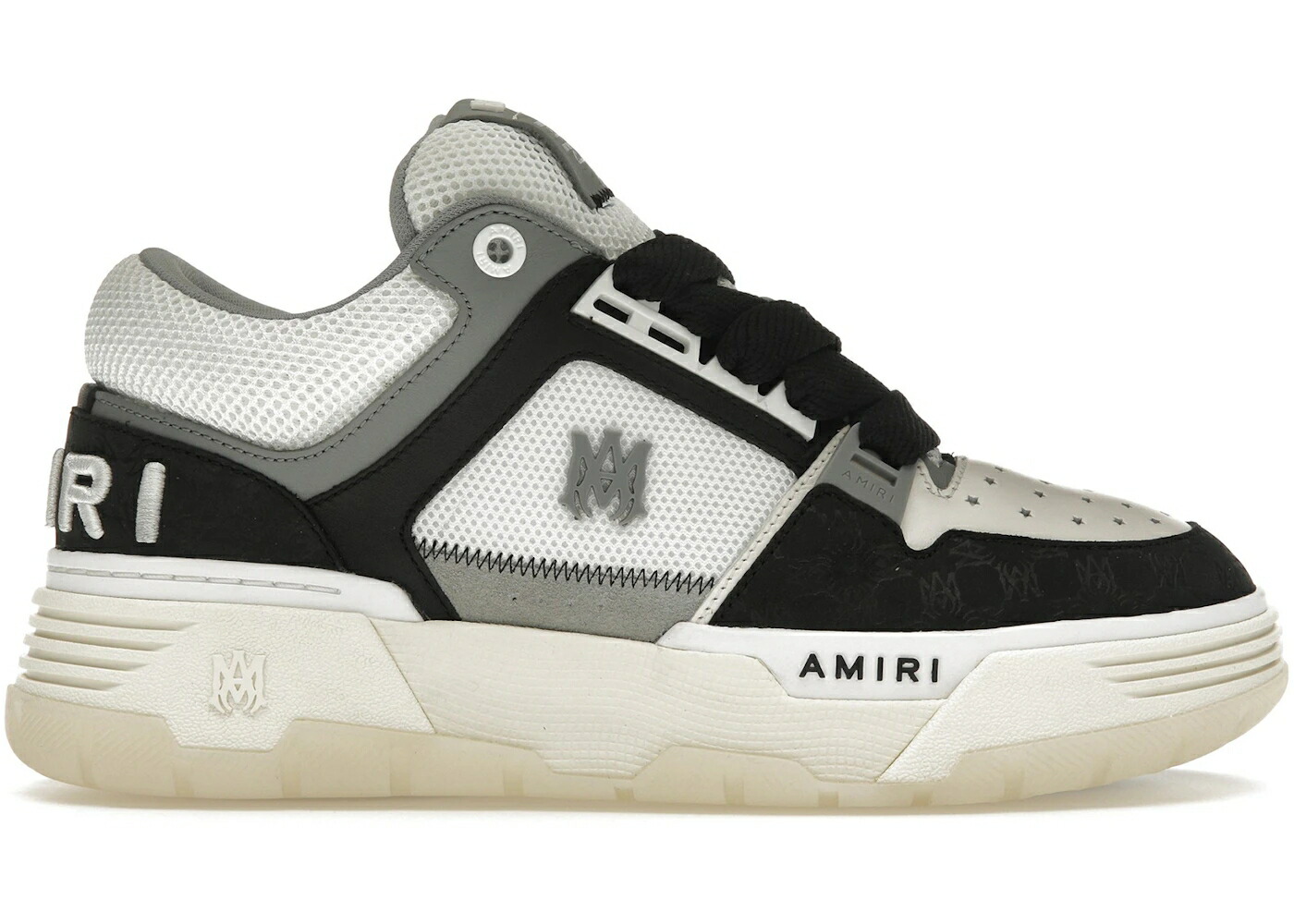 アミリ 白いこと 白いこと 黒いこと 黒いこと スニーカー メンズ AMIRI MA-1 WHITE BLACK QUAD MONOGRAM DEBOSSED / WHITE BLACK