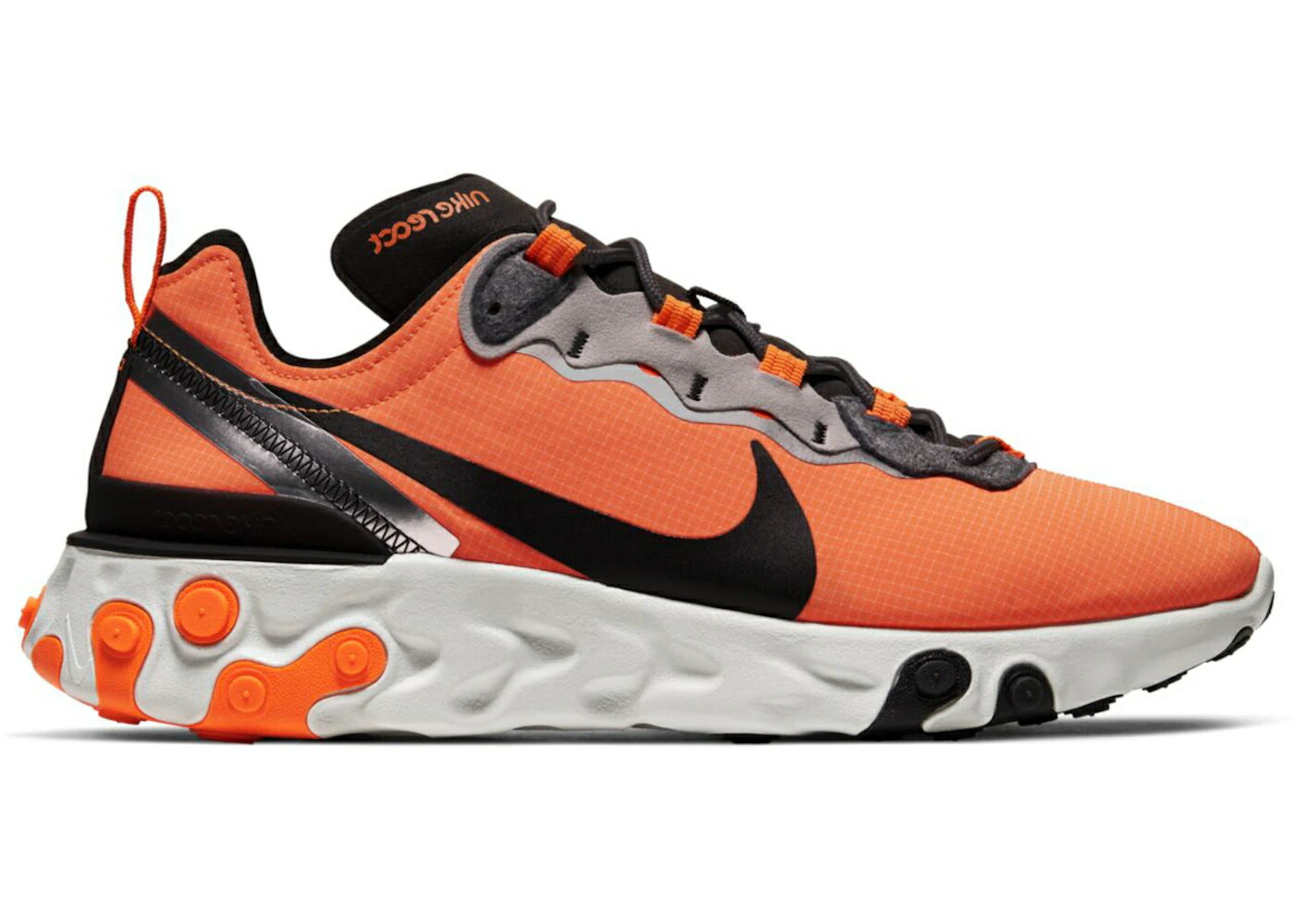 ナイキ リアクト 化学元素 橙 オレンジ色 黒いこと 黒いこと スニーカー メンズ NIKE REACT ELEMENT 55 ORANGE / ORANGE BLACK