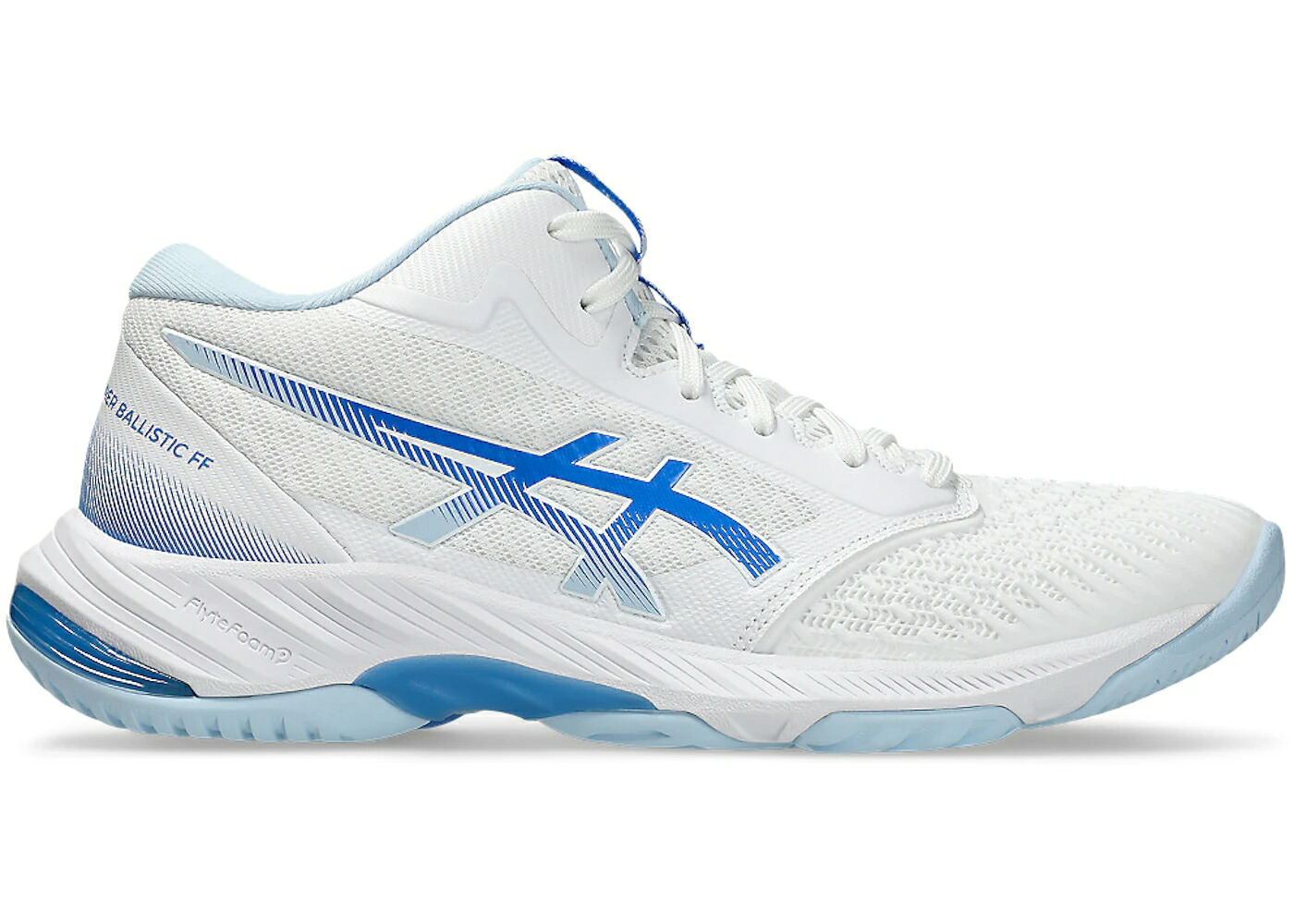 アシックス 白色 ホワイト 青色 ブルー WOMEN\'S スニーカー レディース ASICS NETBURNER BALLISTIC FF MT 3 WHITE BLUE COAST (WOMEN\'S) / WHITE BLUE COAST|スニケス