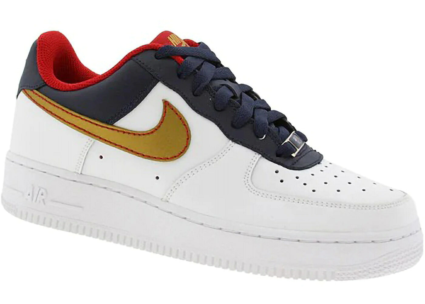 ナイキ バークリー 白いこと 白いこと ゴールド 空軍 お坊っちゃん キッズ NIKE AIR FORCE 1 LOW BARKLEY PACK BARCELONA (GS) / WHITE METALLIC GOLD MIDNIGHT もの言う花 マタニティ スニーカー