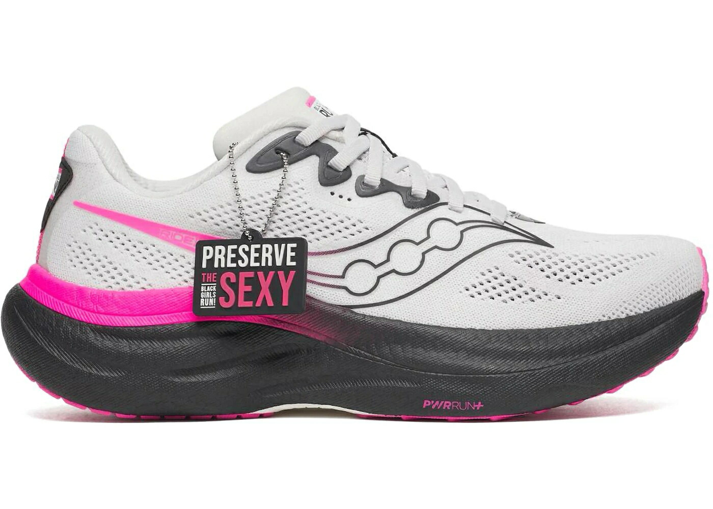 サッカニー 黒色 ブラック ラン ピンク WOMEN'S スニーカー レディース SAUCONY RIDE 19 BLACK GIRLS RUN FOG HOT PINK (WOMEN'S) / FOG HOT PINK
