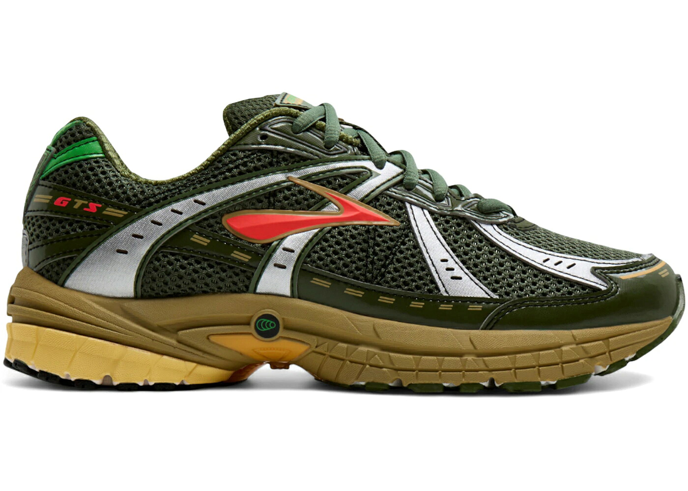 ブルックス フォレスト 緑 緑であること 赤 赤いこと 黄味がかった 黄色 スニーカー メンズ BROOKS ADRENALINE GTS 10 FOREST GREEN RED / FOREST GREEN RED YELLOW