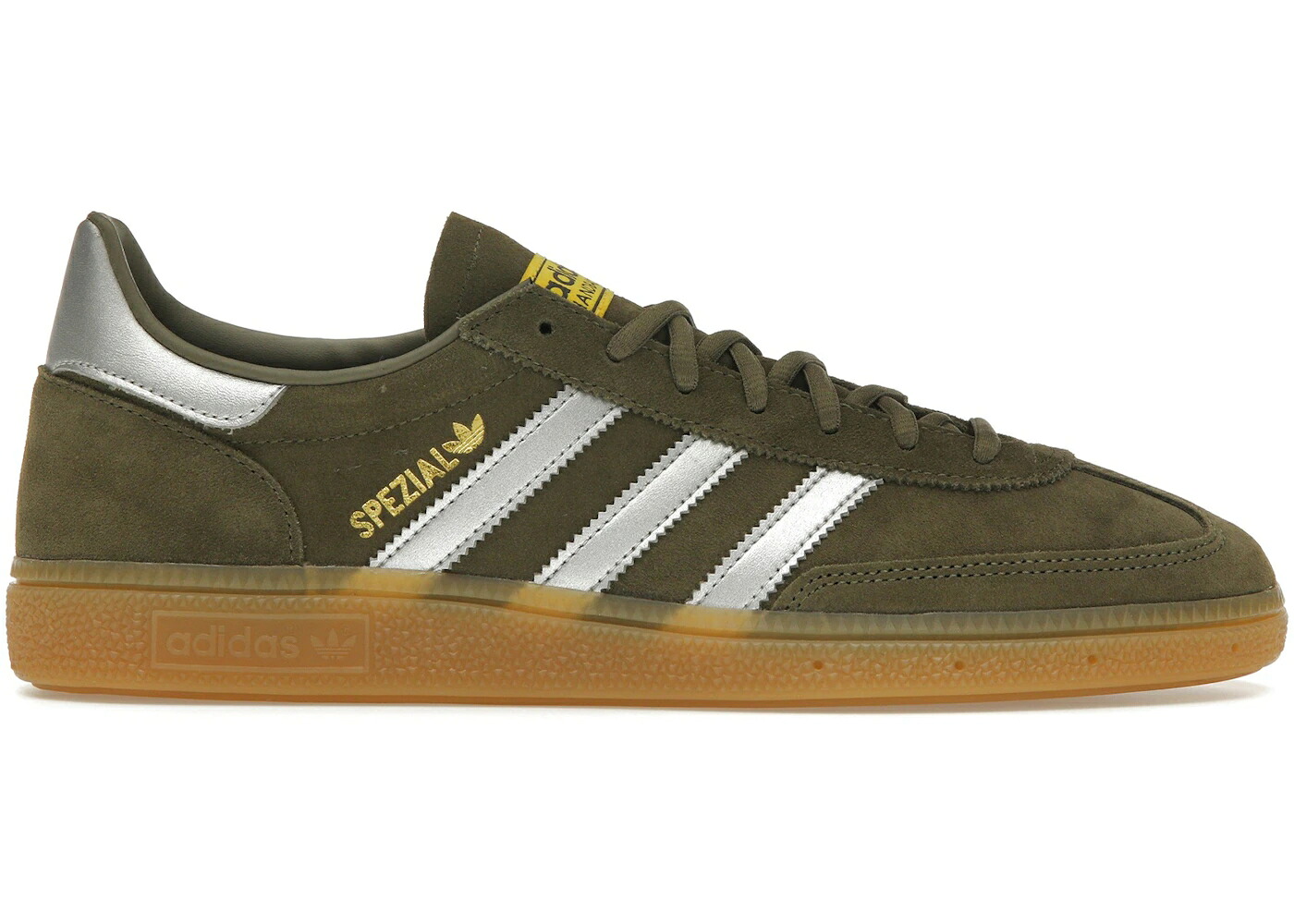 アディダス ハンドボール スペシアル オリーブ しろがね色 しろがね色 スニーカー メンズ ADIDAS HANDBALL SPEZIAL OLIVE STRATA / OLIVE STRATA SILVER METALIC