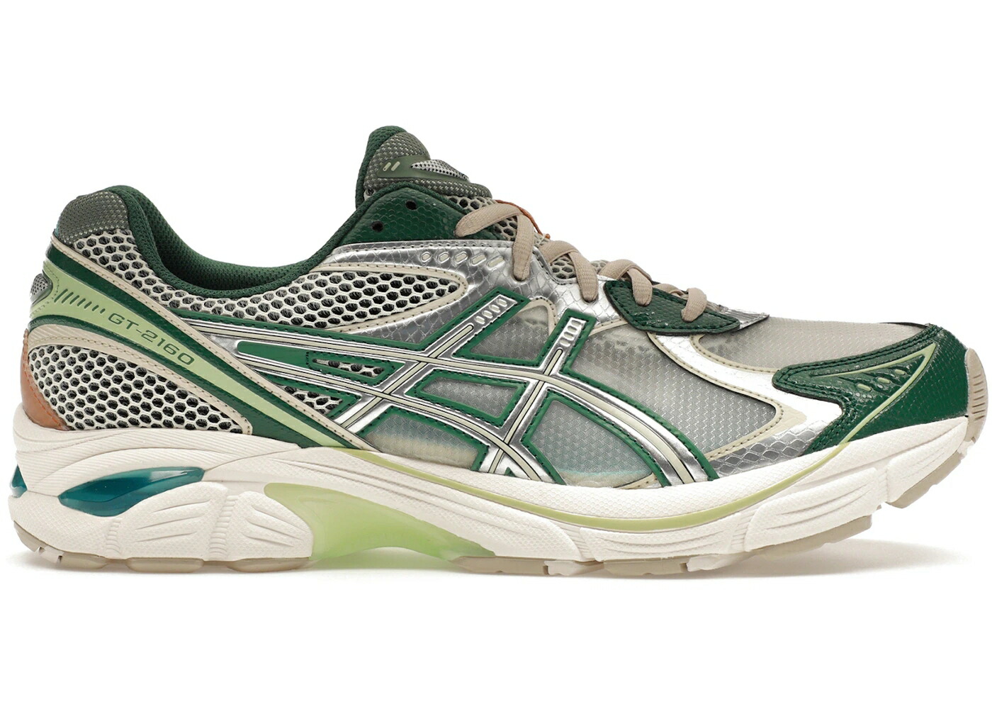アシックス クリーム 緑 グリーン スニーカー メンズ ASICS GT-2160 ABOVE THE CLOUDS / CREAM SHAMROCK GREEN