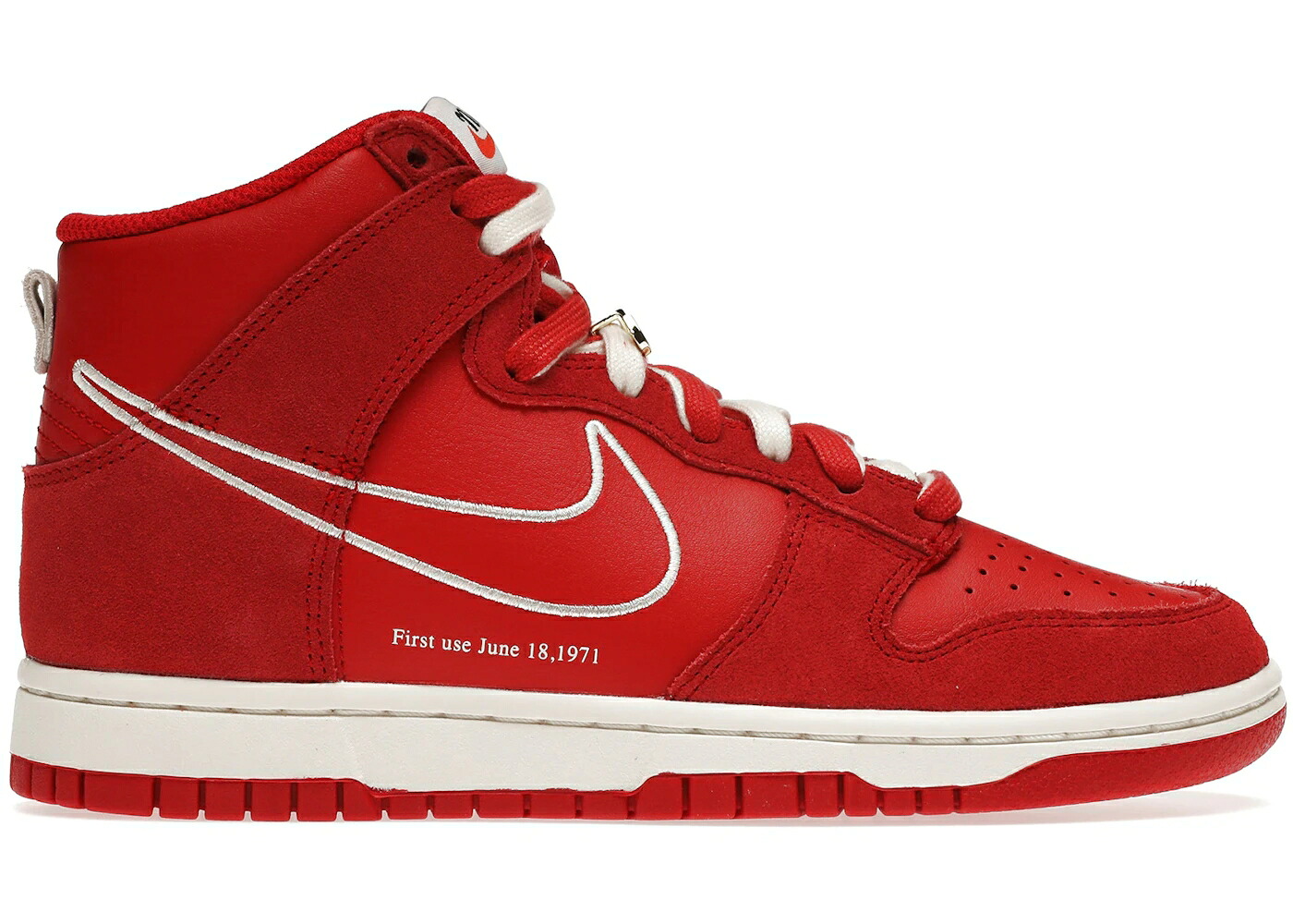 ナイキ ダンク ご機嫌 赤 赤いこと ダンクハイ スニーカー メンズ NIKE DUNK HIGH FIRST USE RED / UNIVERSITY RED SAIL
