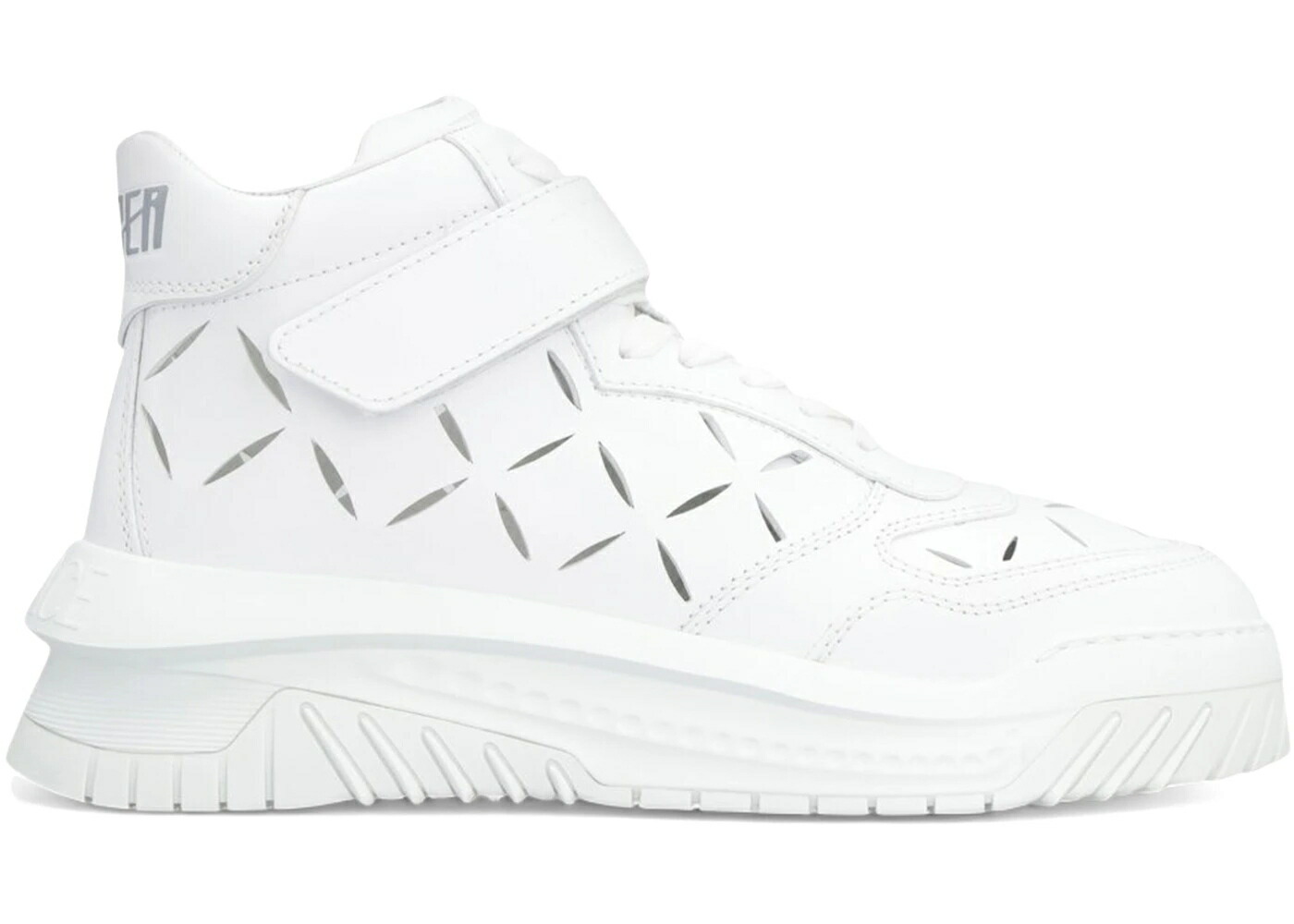 ヴェルサーチェ ハイ 靴 スニーカー 白色 ホワイト メンズ VERSACE ODISSA HIGH TOP SNEAKER CUT-OUT OPTICAL WHITE / OPTICAL WHITE